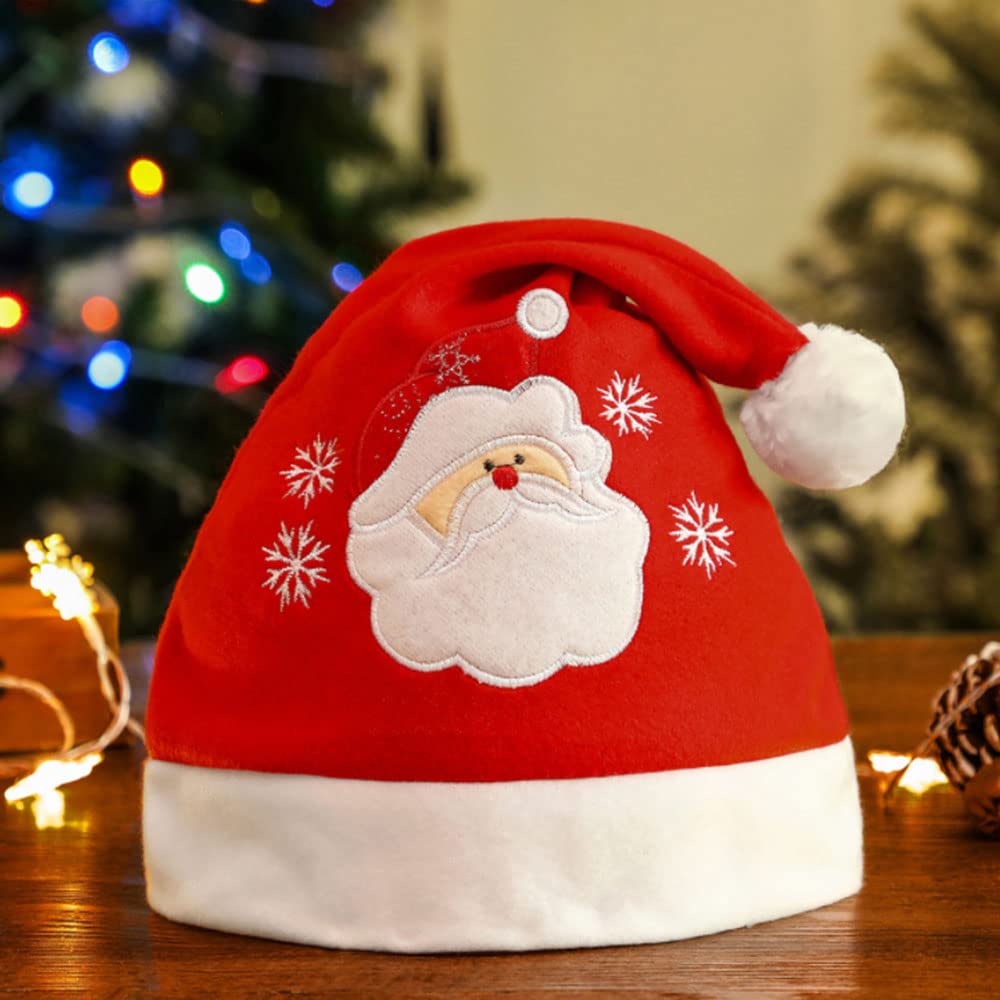 3 Pack Plush Santa Hats - 11.6