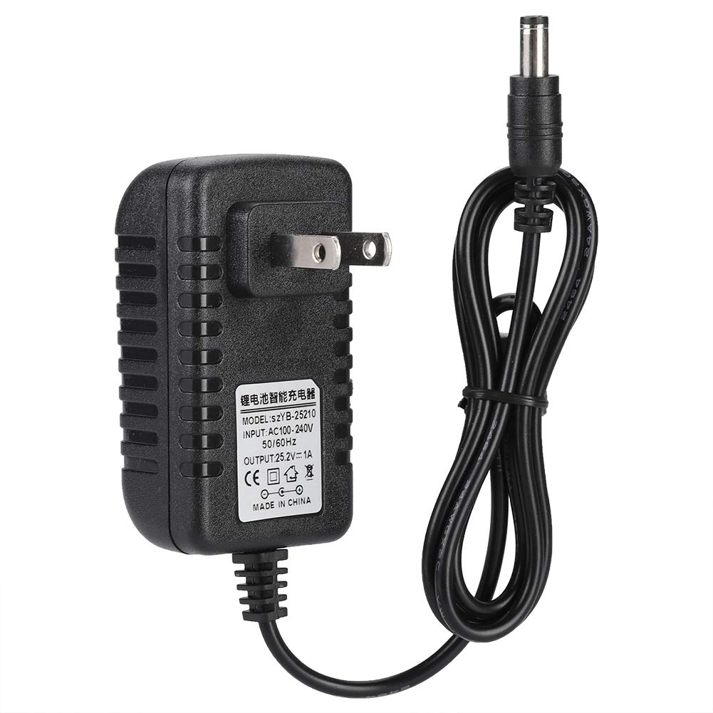 25.2V/1A Fast Charging Li-ion Battery Charger Adapter with Multi-Level Protection - Safe & Efficient Power Supply for Power Tools, E-Bikes, and DIY Projects (US)