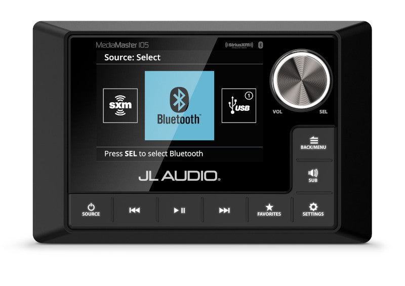 JL Audio MM105 MediaMaster Waterproof Marine Stereo with Color LCD Display - Perfect for Boats, Yachts & Outdoor Water Activities