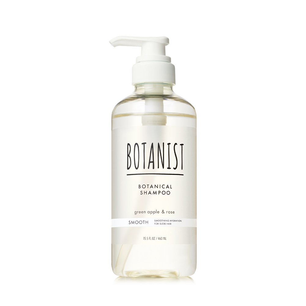 Botanist Smooth Botanical Shampoo for Sleek Hair - Green Apple & Rose Scent - 16oz (460ml) - Natural Hair Care for Dry & Damaged Hair - Perfect for Daily Use & Salon-Quality Results at Home