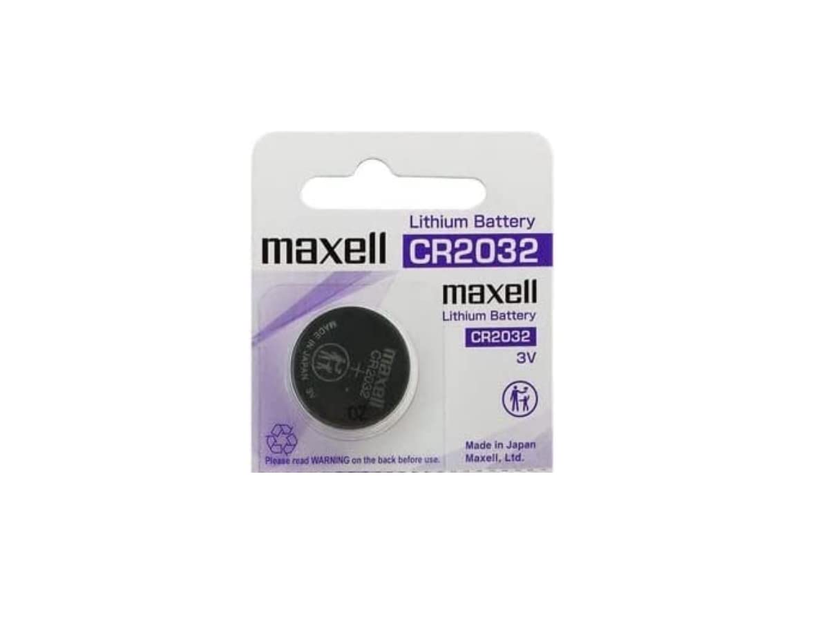Maxell CR2032 3V Lithium Coin Cell Batteries 5-Pack - Long Lasting Power for Watches, Calculators, Key Fobs & Medical Devices