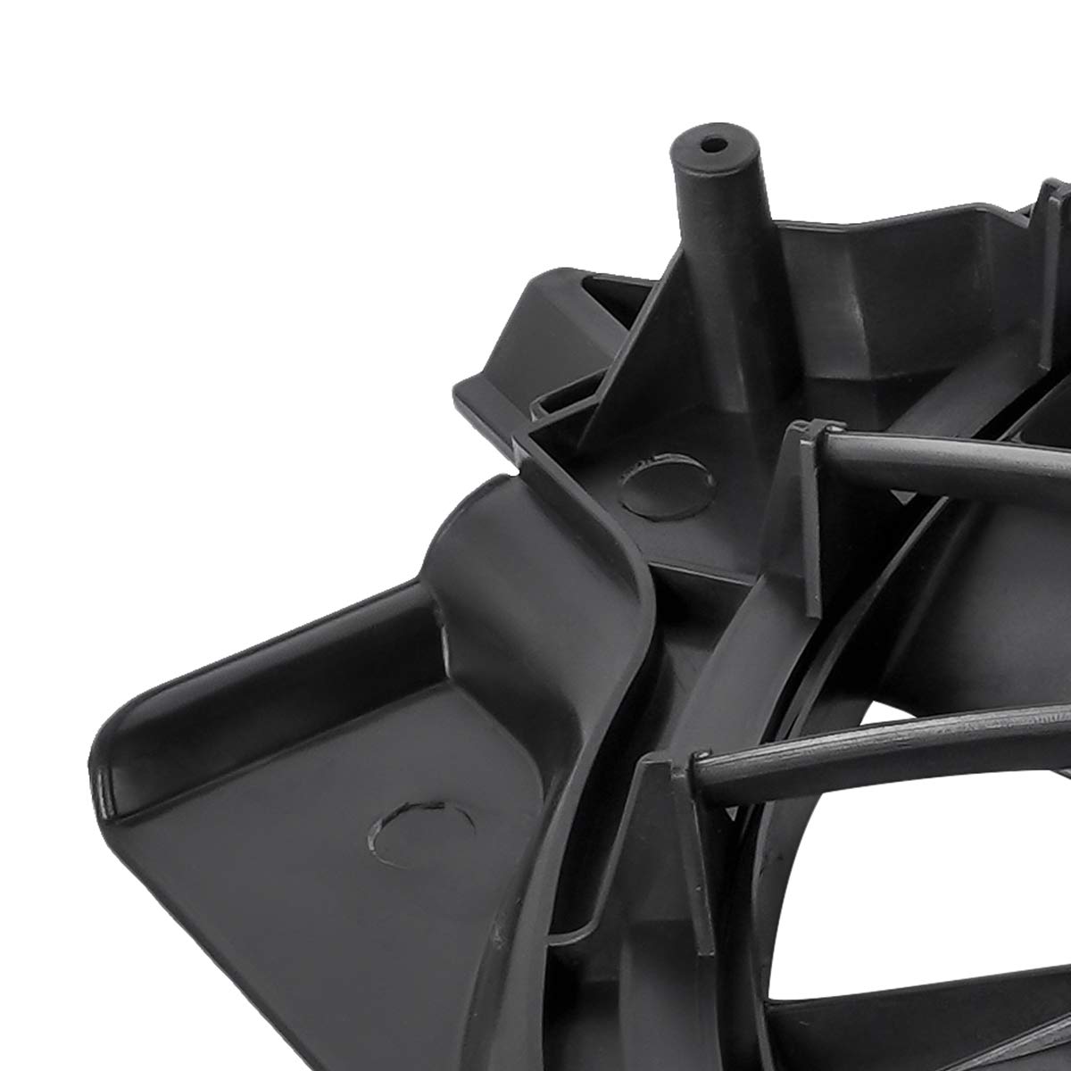 DNA MOTORING OEM-RF-0044 Direct Replacement Radiator Cooling Fan Assembly - High Efficiency Cooling Fan for 2008-2012 Jeep Liberty (Black) | Perfect for Off-Roading & Hot Weather Driving