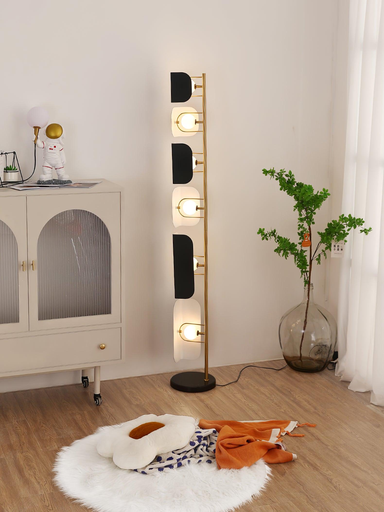 Modern Leagan Floor Lamp with Adjustable Brightness - Perfect for Living Room, Bedroom & Office Reading Lighting