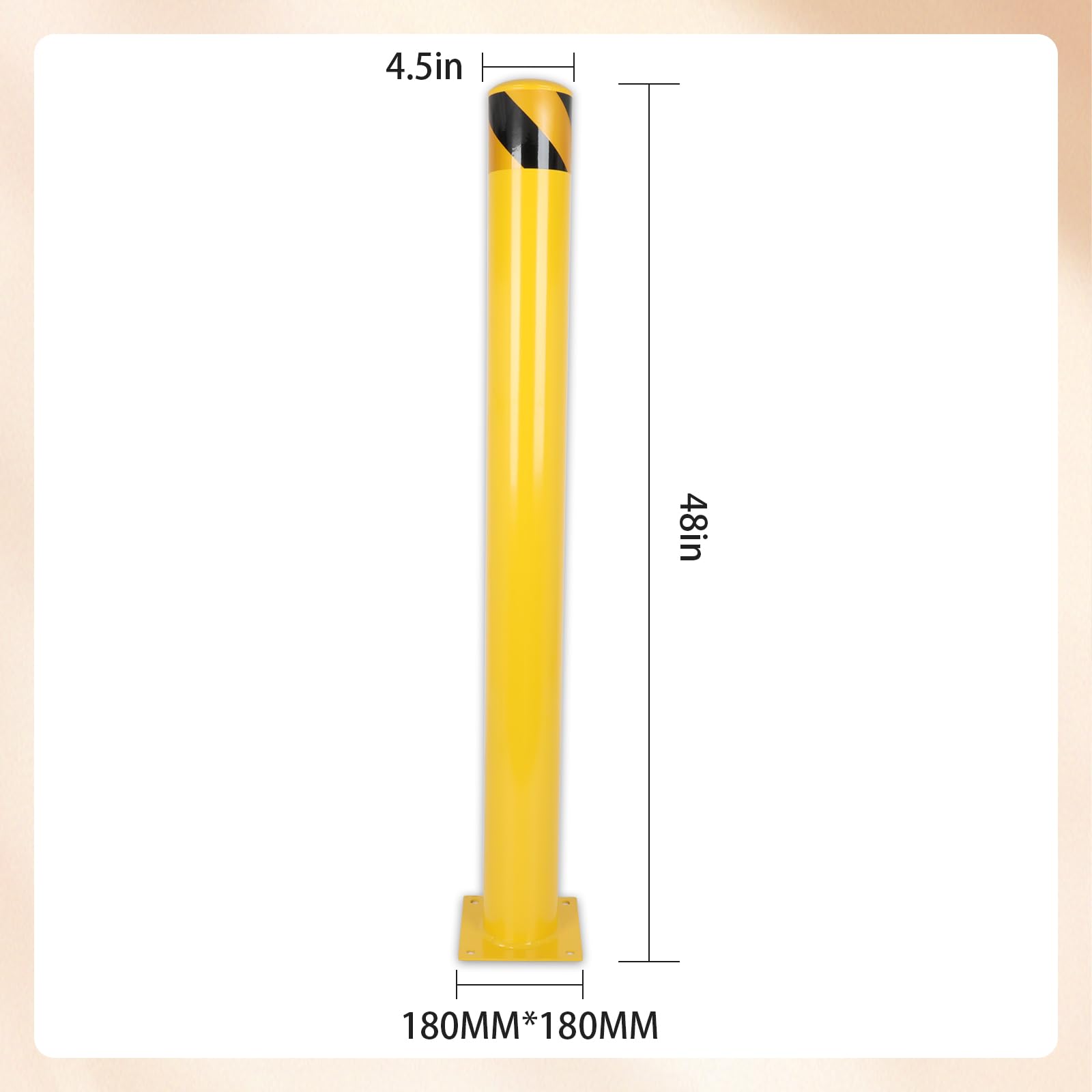Yellow Steel Safety Bollard 48