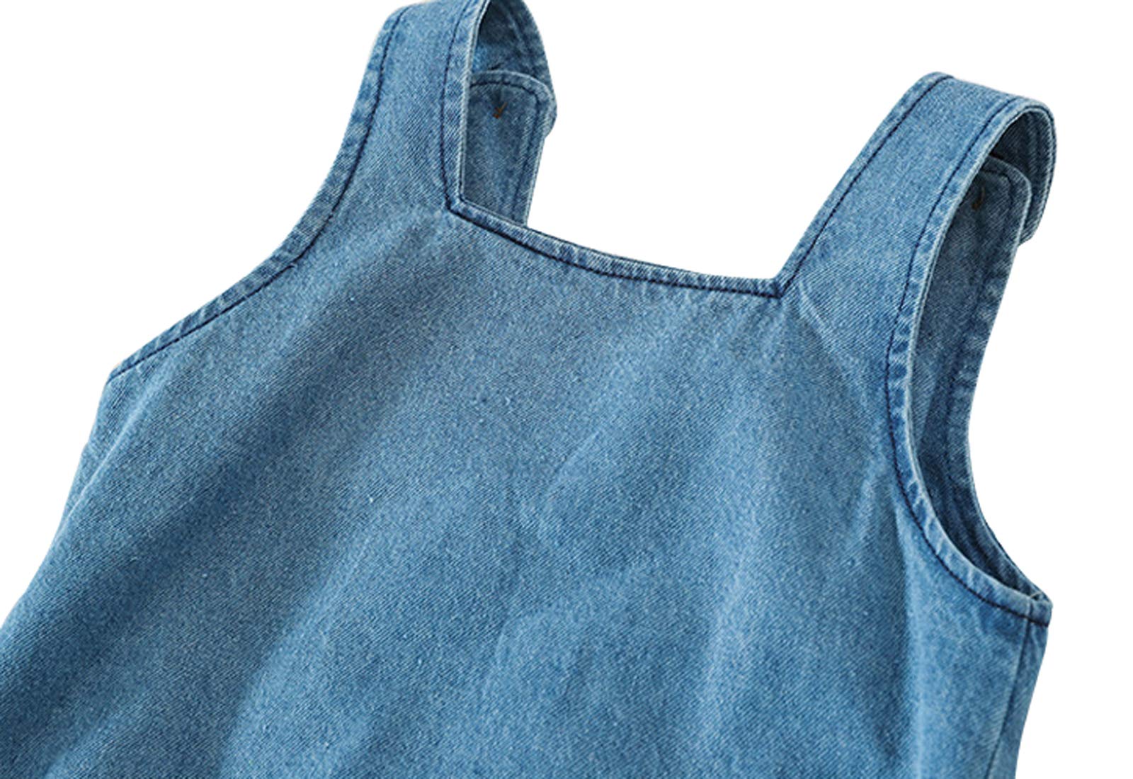 Baby Denim Shortalls for Toddlers - Boys & Girls Jean Triangle Short Overalls - Playtime & Casual Outfit Essential