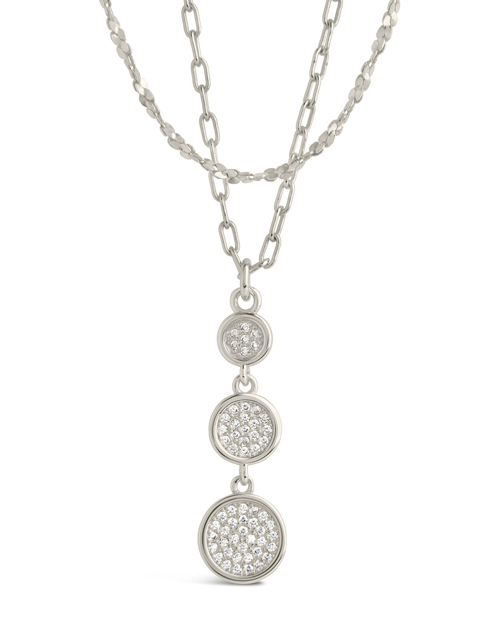 Amy CZ Pendant & Layered Chain Necklace - Elegant Cubic Zirconia Jewelry for Women, Dainty Layered Necklace Set for Daily Wear, Date Night & Special Occasions