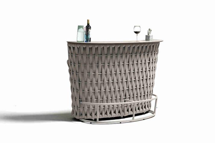 Stylish Couture Jardin Loop Outdoor Bar Set - Patio, Garden, Poolside & Backyard Entertaining Furniture