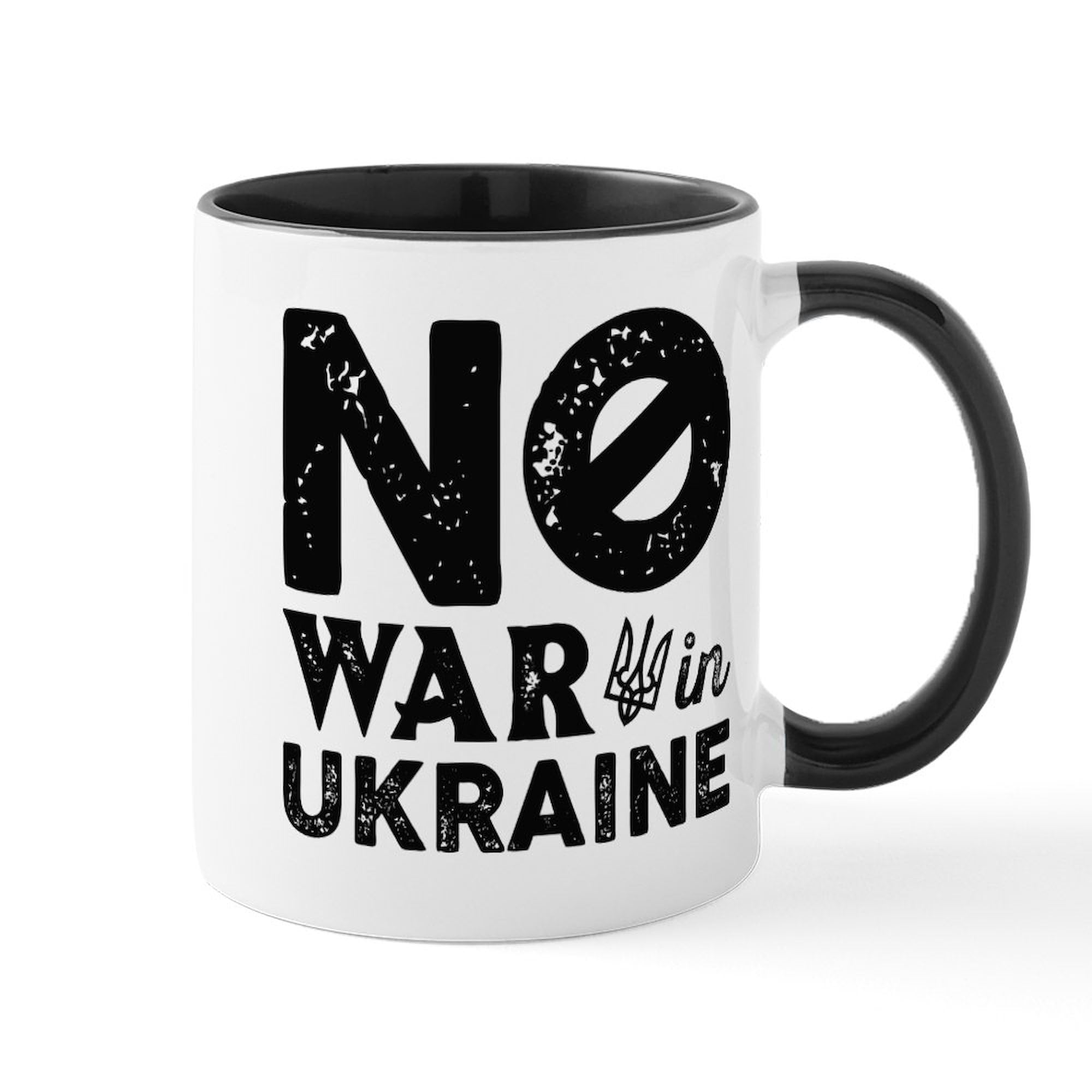 No War In Ukraine 11 oz Ceramic Coffee Mug - 325ml Insulated Tea Cup for Office, Home & Gifts | Support Peace Movement