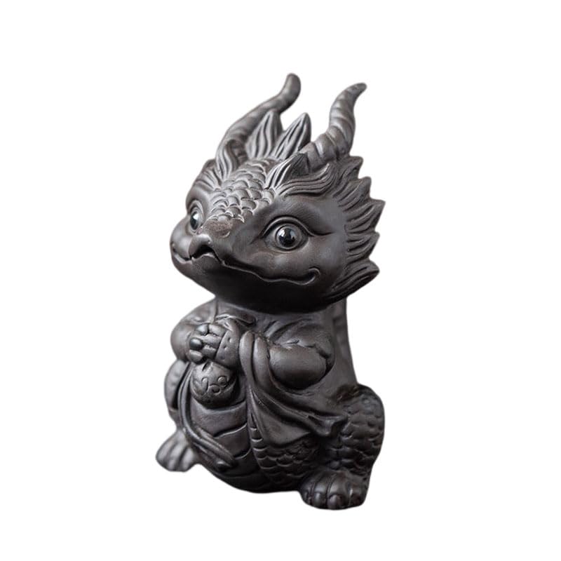 Handmade Zisha Dragon Tea Pet - Ceramic Kung Fu Tea Tray Decor for Tea Lovers