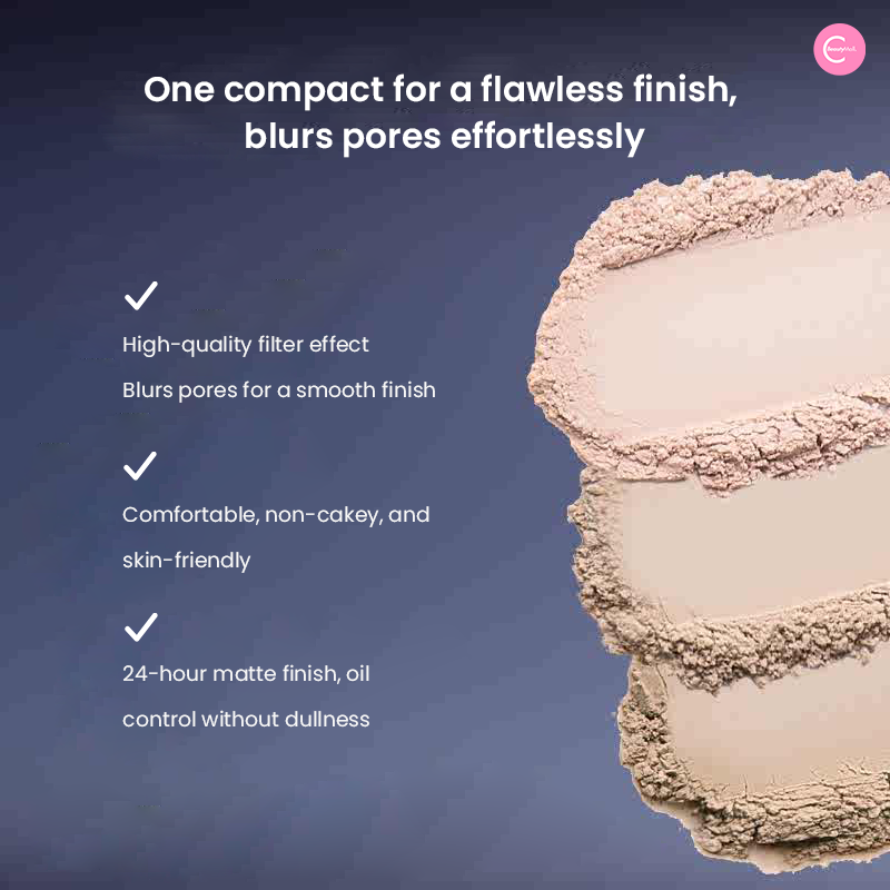 Uhue Perfect Skin Blurring Compact Powder - Matte Finish & Oil Control for Flawless Makeup | Ideal for Daily Wear & Special Occasions