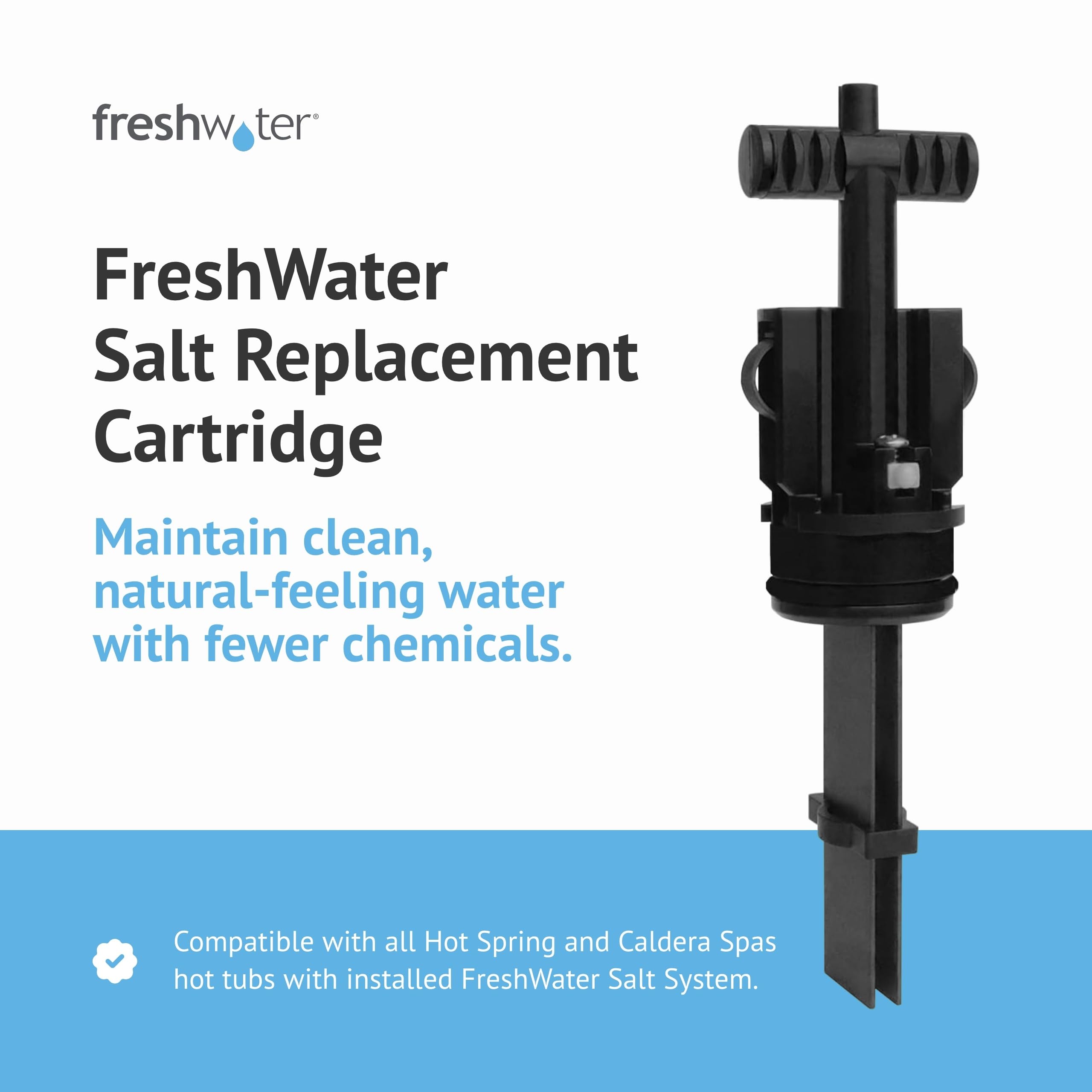 Peak Products Freshwater Salt Replacement Cartridge (Single Pack) - Compatible with Water Softeners & Filtration Systems - Ideal for Home, RV, and Marine Use