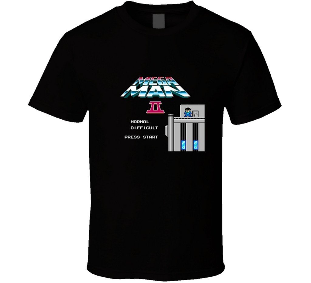 Mega Man 2 NES Retro Video Game T-Shirt - Classic 8-Bit Gaming Apparel for Fans & Collectors - Perfect for Cosplay, Gaming Events & Nostalgic Fashion