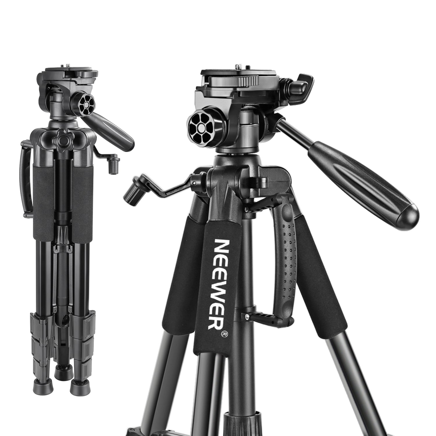NEEWER SAB234 56-Inch Lightweight Aluminum Camera Tripod Stand with Bag - Perfect for DSLR Photography, Video Shooting, Travel & Outdoor Adventures