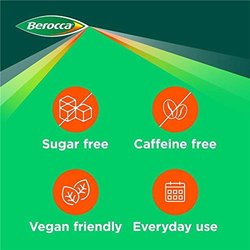 Berocca Effervescent Orange Vitamin C Tablets - Immune Support & Energy Boost - 30 Count - Perfect for Travel, Workout & Daily Wellness
