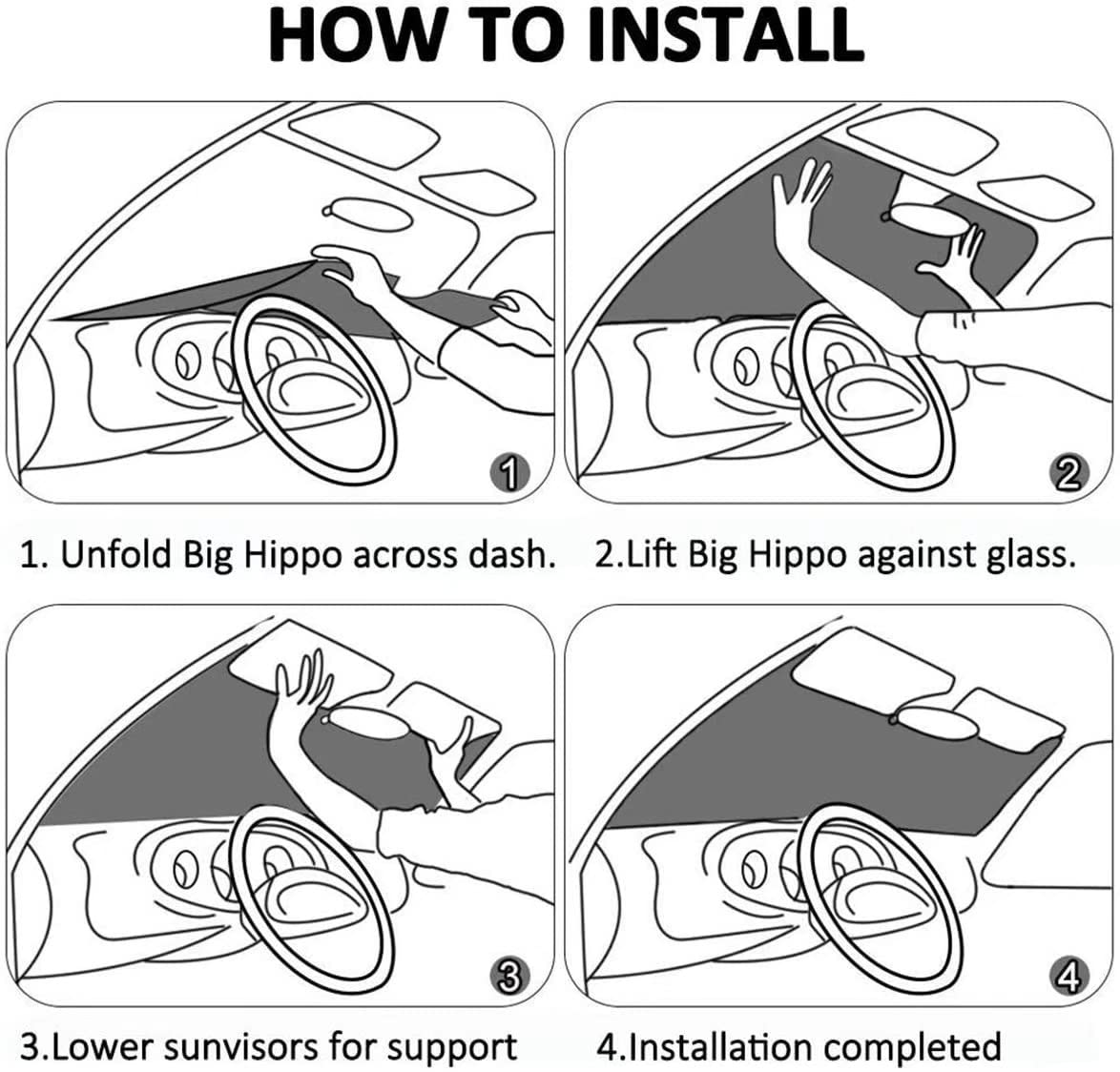 Universal Car Windshield Sun Shade - Cute Bulldog Design UV Protection for Cars, SUVs & Trucks | Blocks Heat & Sunlight to Protect Interior | Perfect for Summer Parking & Pet Lovers