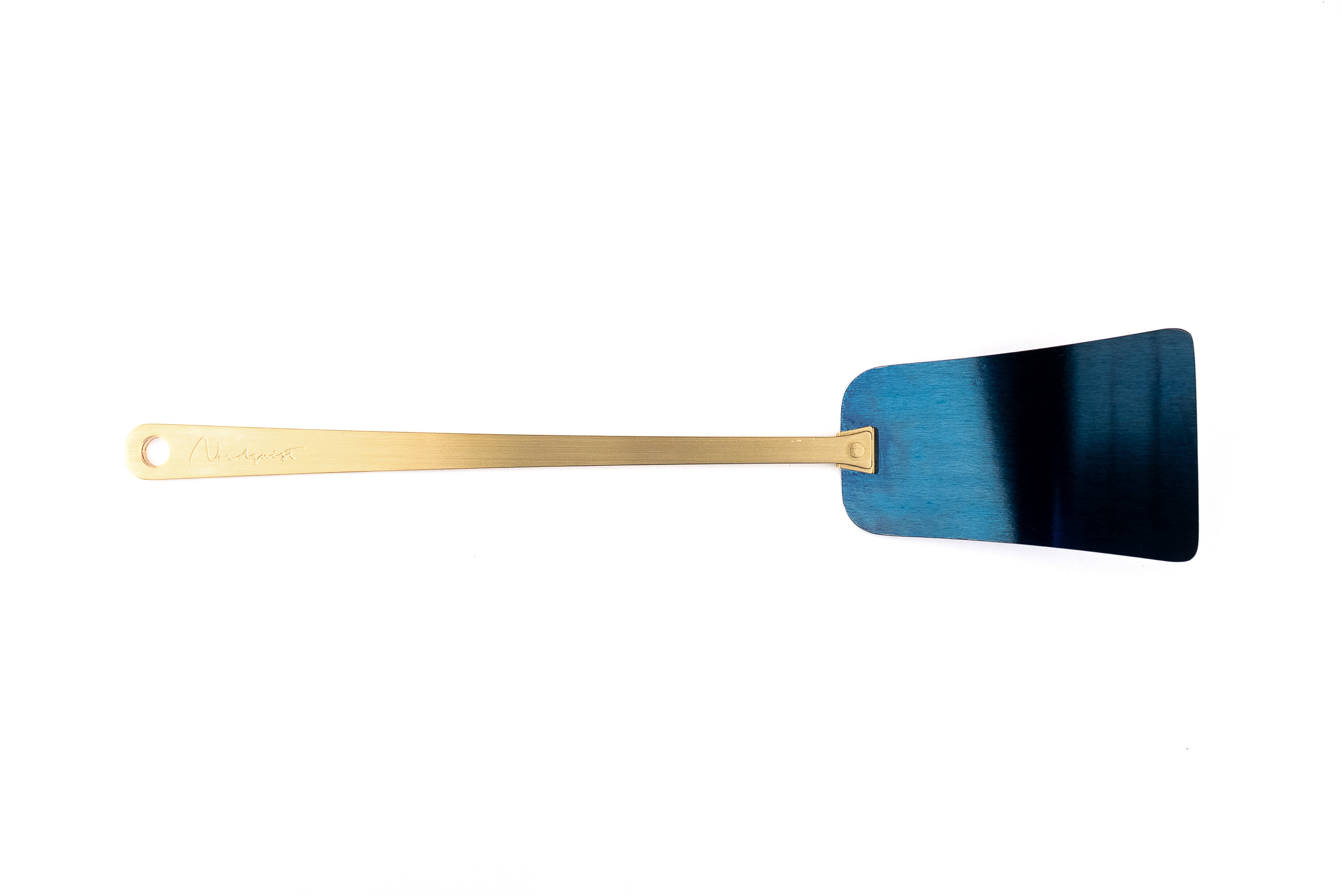 Premium Carbon Steel & Brass Spatula for Cooking & Baking - Professional Kitchen Tool for Flipping, Scraping & Serving - Ideal for Pancakes, Eggs, Burgers & More