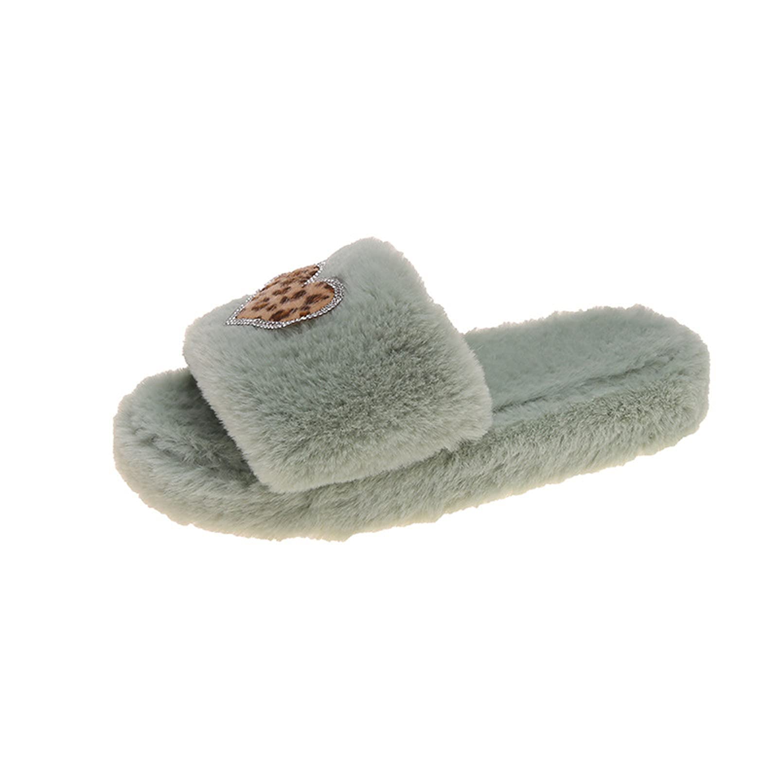 I Do Women's Plush Love Slippers - Fashionable Rhinestone-Embellished Cotton House Shoes for Women - Perfect for Cozy Nights & Indoor Comfort