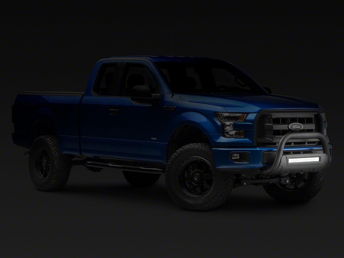 Textured Black Barricade Off-Road HD Bull Bar with Skid Plate & 20