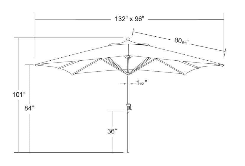 Big Reach Outdoor 11 Foot Patio Umbrella - Heavy Duty Cantilever Sun Shade for Pool, Deck, and Backyard Relaxation