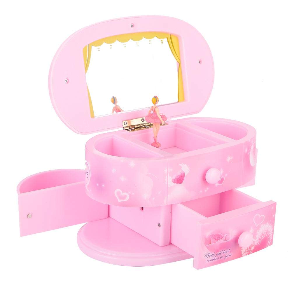 Sorand Heart-Shaped Musical Jewelry Box with Classic Melody - Pink Jewelry Storage & Gift for Girls, Women, Kids | Perfect for Birthday, Valentine's Day & Special Occasions