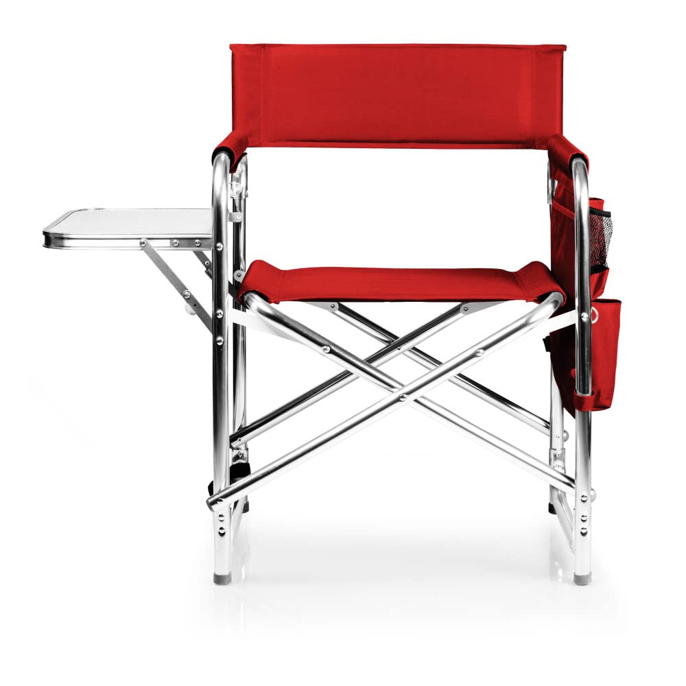 PICNIC TIME NCAA California Bears Folding Sports Chair with Side Table - Portable Beach & Camping Chair for Adults - Perfect for Tailgating, Outdoor Concerts, and Backyard Relaxation