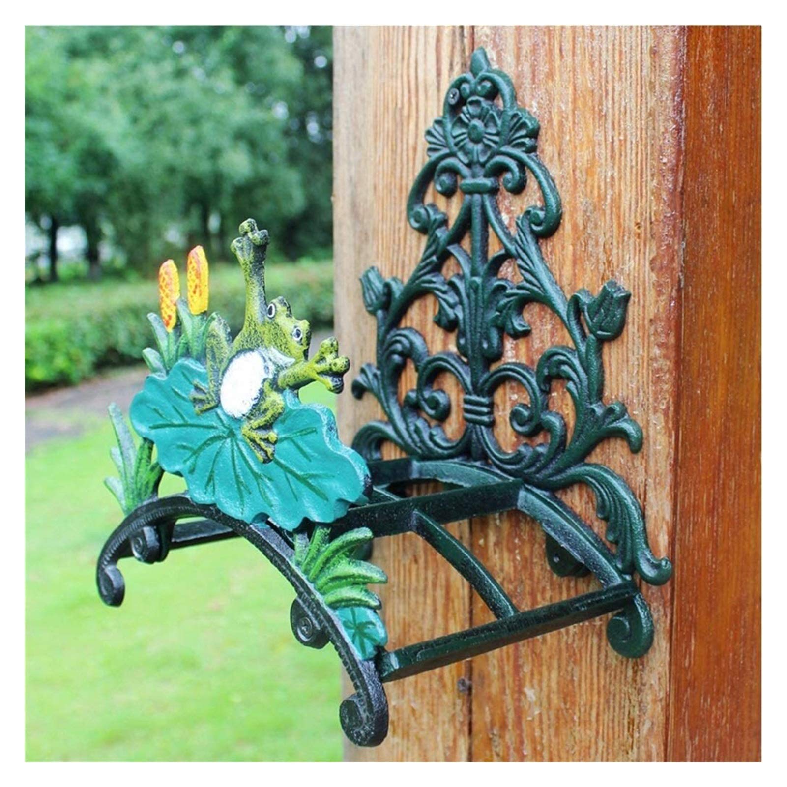 Heavy Duty Cast Iron Garden Hose Holder Wall Mount - Decorative Outdoor Water Hose Hanger & Organizer for Yard, Patio, and Garden Decor (Color: A)