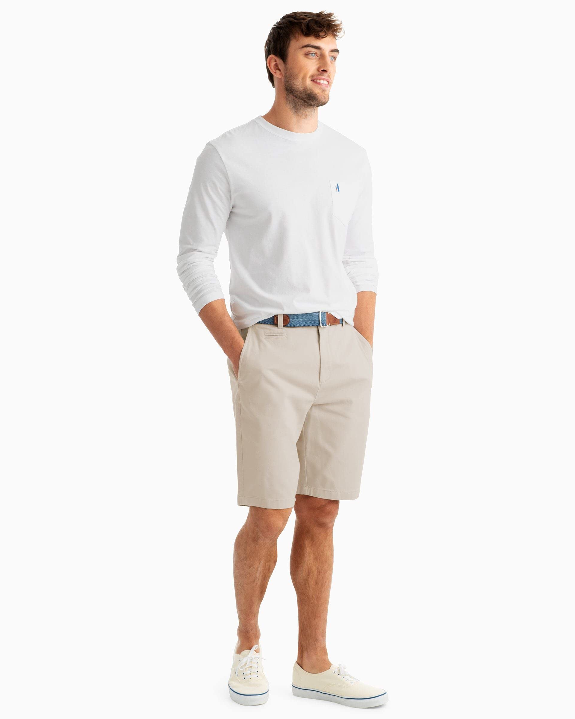Johnnie-O Big & Tall Neal Stretch Twill Shorts for Men - Comfortable & Durable Casual Wear for Summer, Beach, and Outdoor Activities