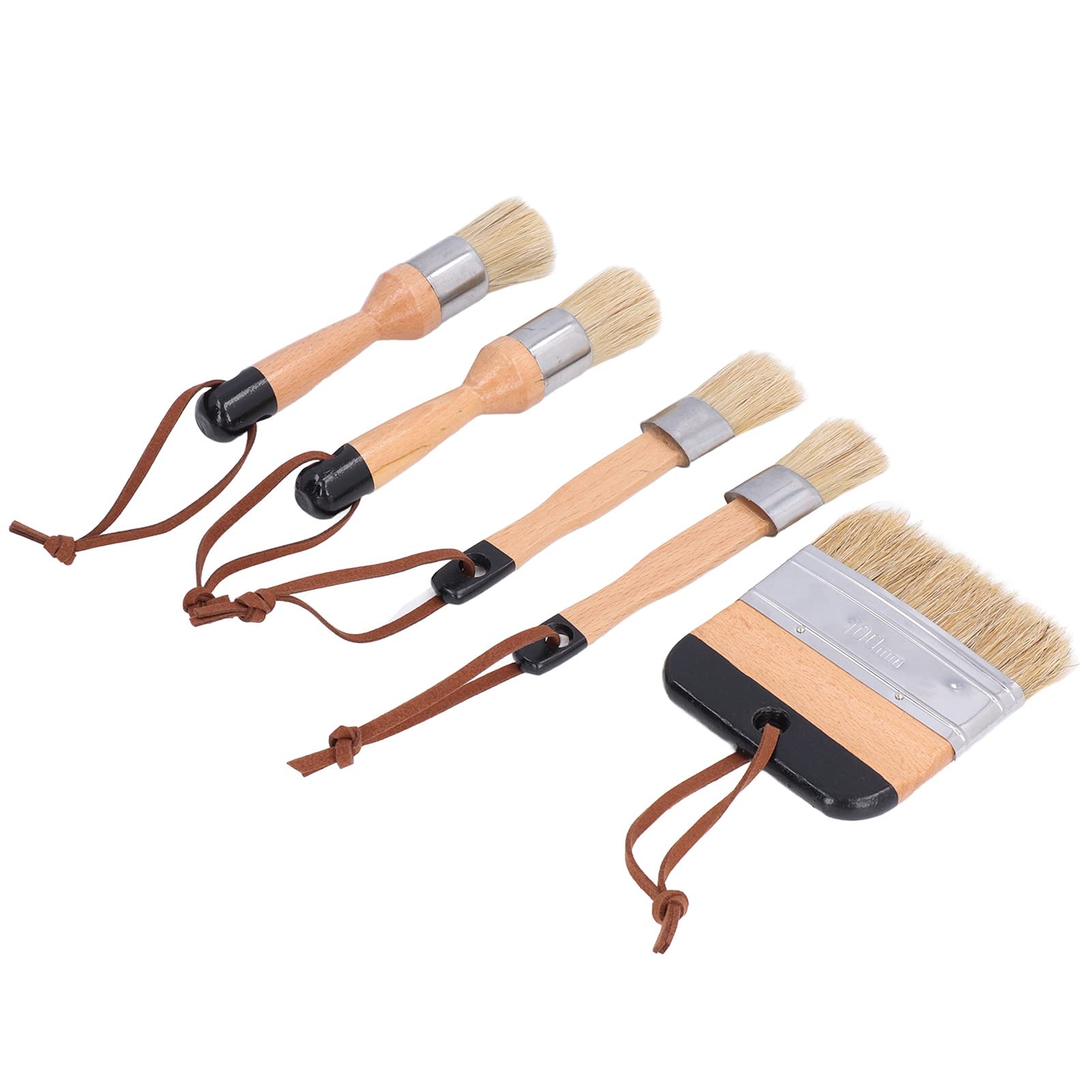 Professional Wax Paint Brush for Furniture - Natural Bristles for Smooth Finish | Perfect for Home Decoration, DIY Projects & Woodworking