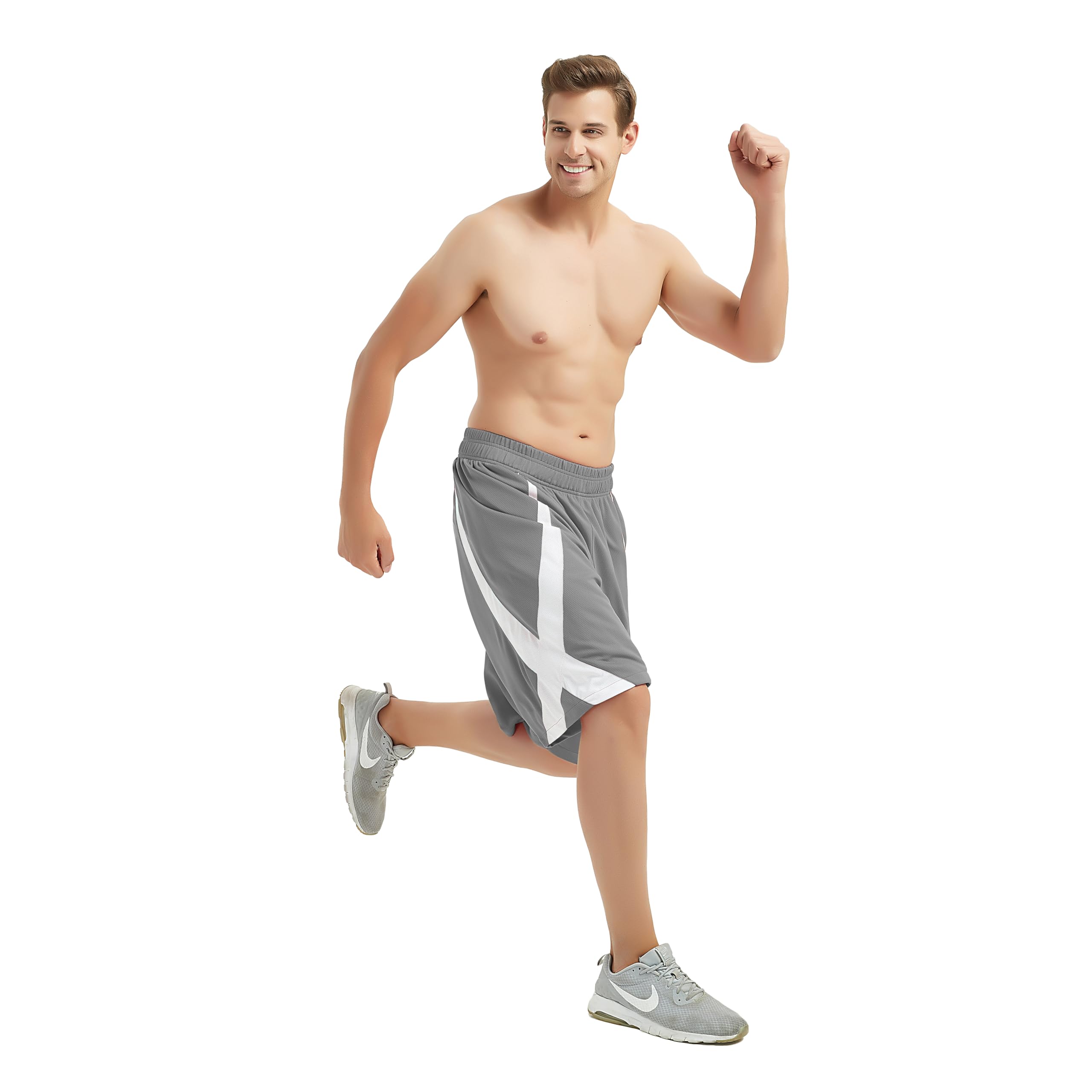 TopTie Men's Lounge Walking Shorts - Comfortable Pajama Active Shorts for Workout, MMA Training & Flag Football - Breathable No Pocket Design - Perfect for Gym, Home & Outdoor Activities
