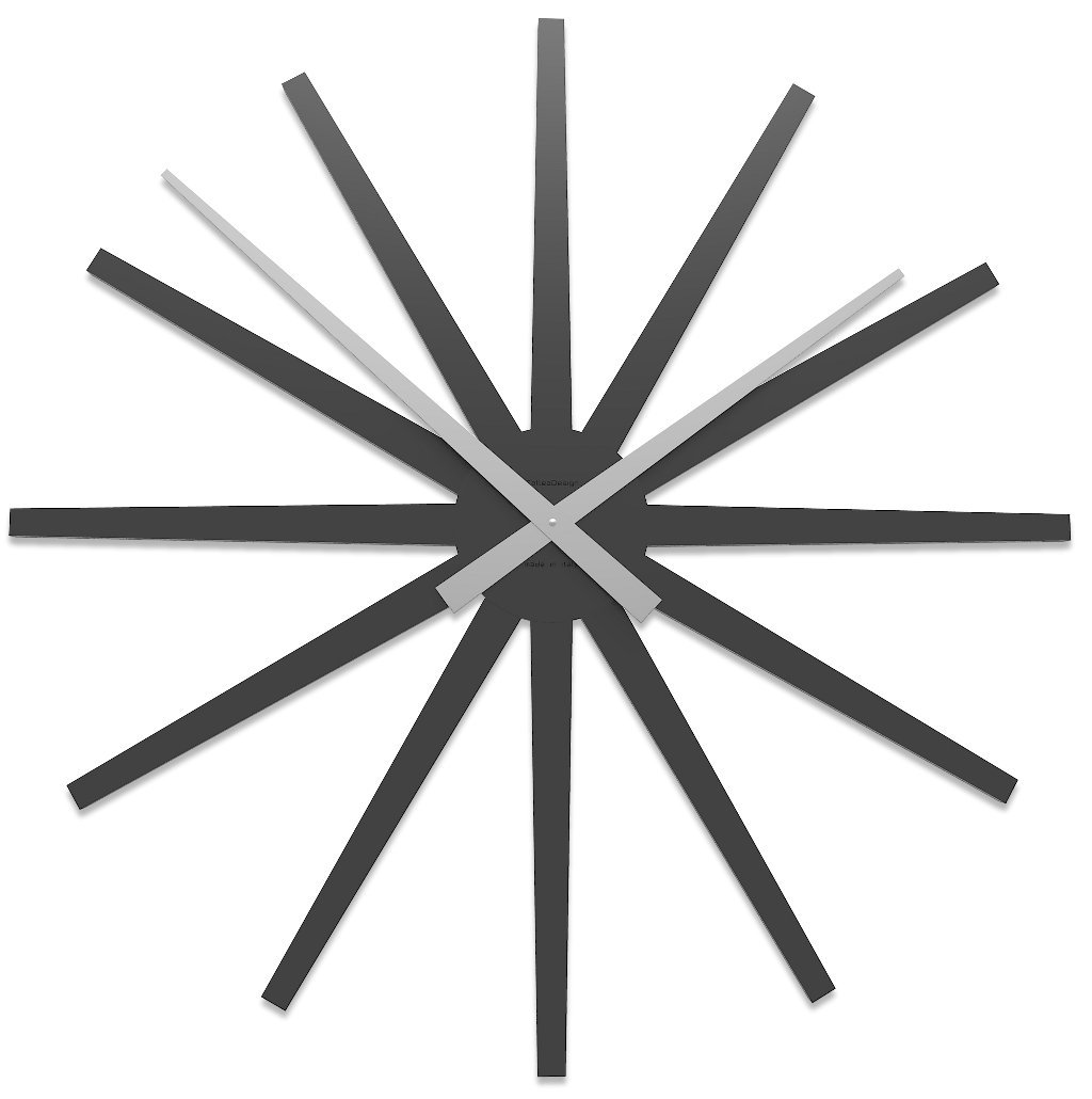 CalleaDesign 31.8 Inch Modern Black Wall Clock with Frizz Finish - Perfect for Living Room, Bedroom, Office & Home Decor