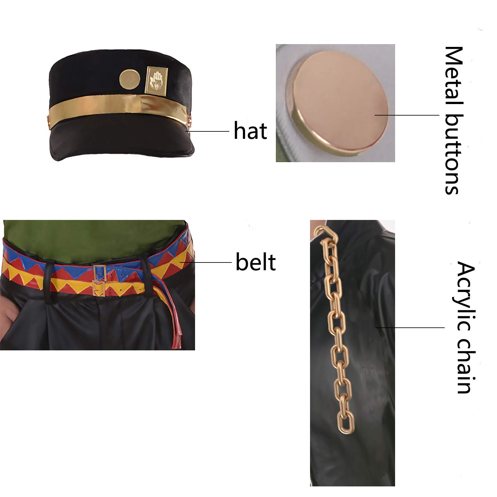 Men's Anime Cosplay Costume Halloween Outfit - Naruto, One Piece, Demon Slayer Character Costumes for Halloween Parties, Comic Con & Cosplay Events