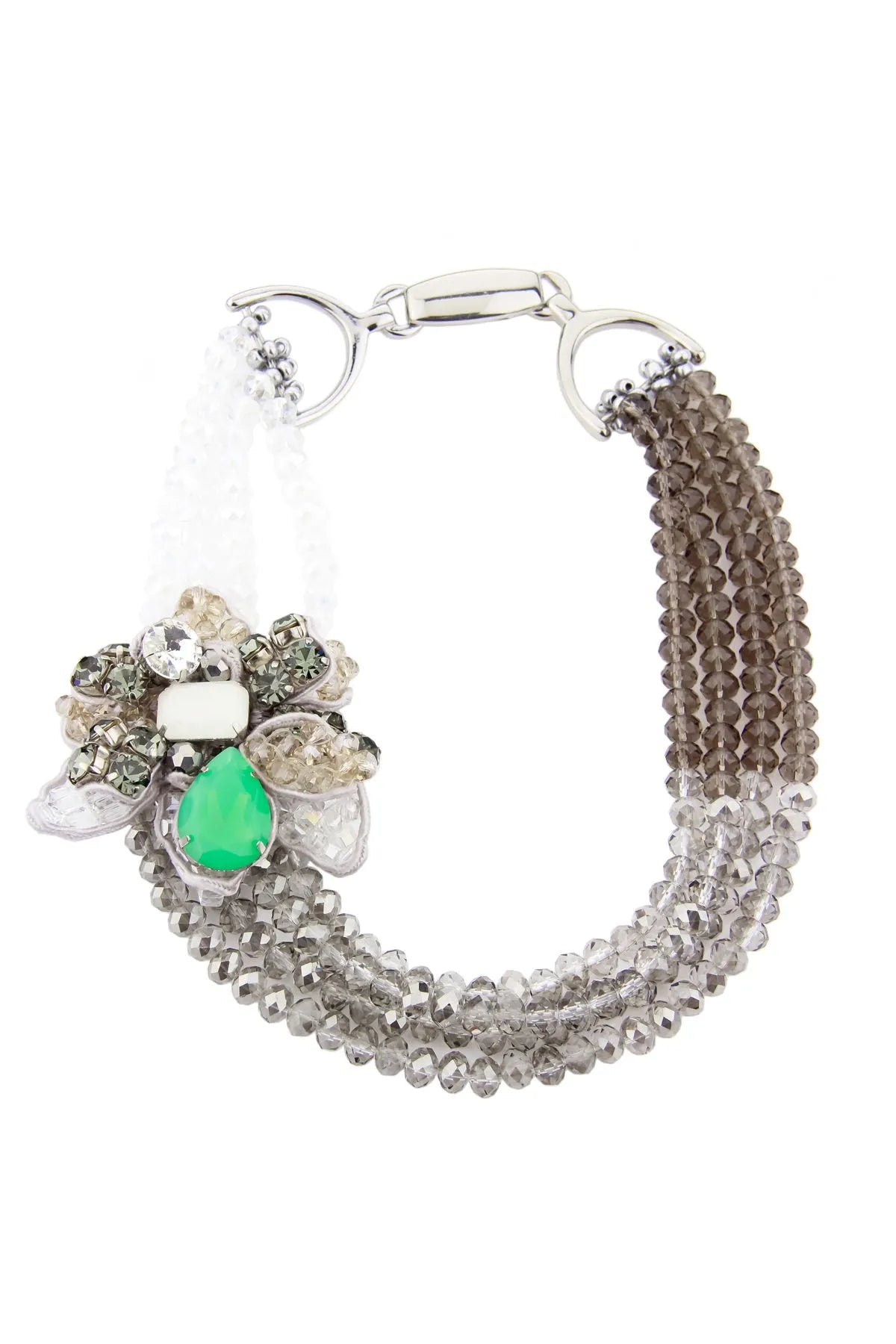 Elegant Crystal Crochet Flower Necklace for Women - Handmade Bohemian Jewelry - Perfect for Weddings, Parties & Boho Fashion