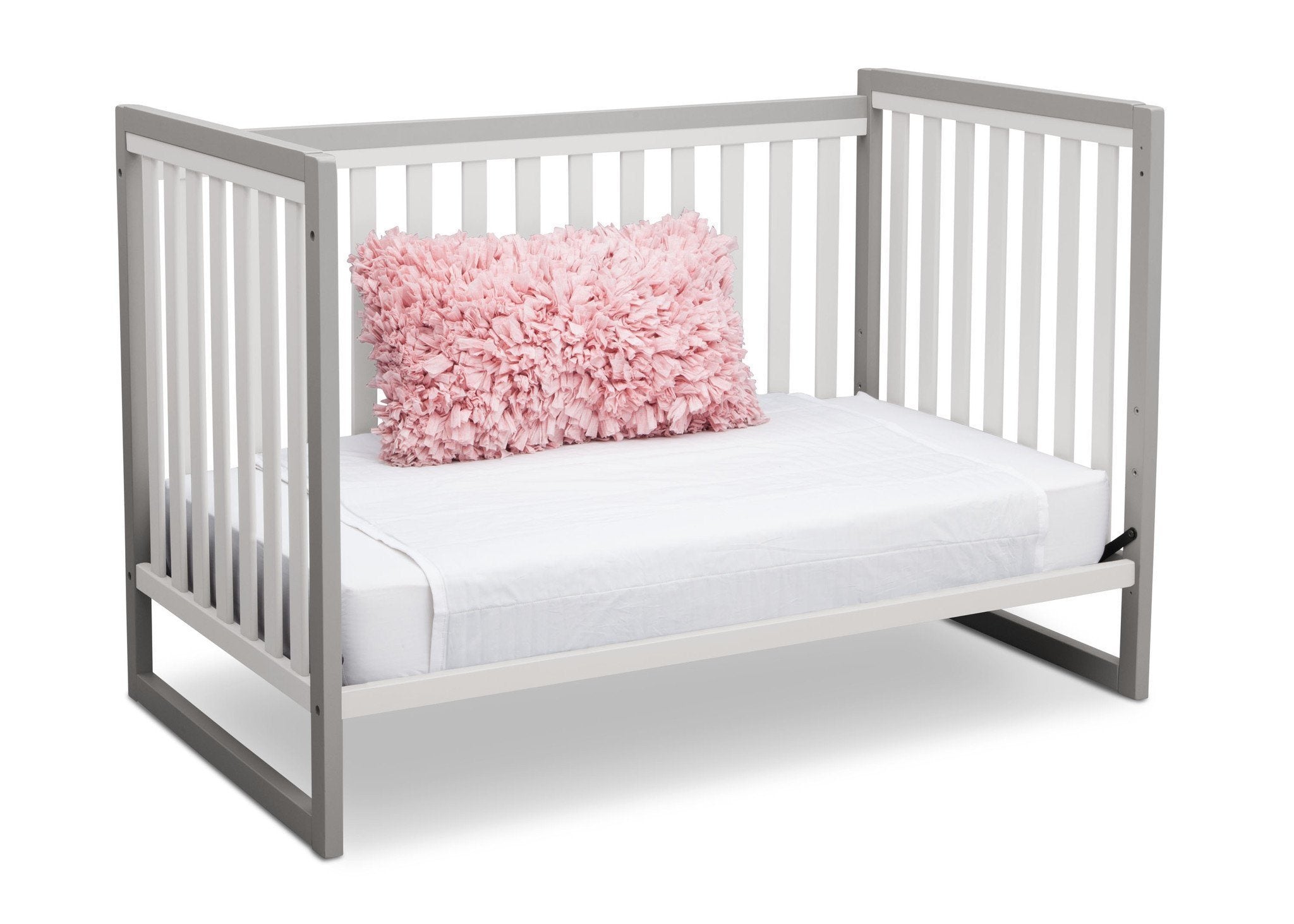Urban Classic 3-in-1 Convertible Baby Crib with Toddler Rail - White Nursery Furniture for Newborns to Toddlers | Perfect for Small Spaces & Modern Nurseries