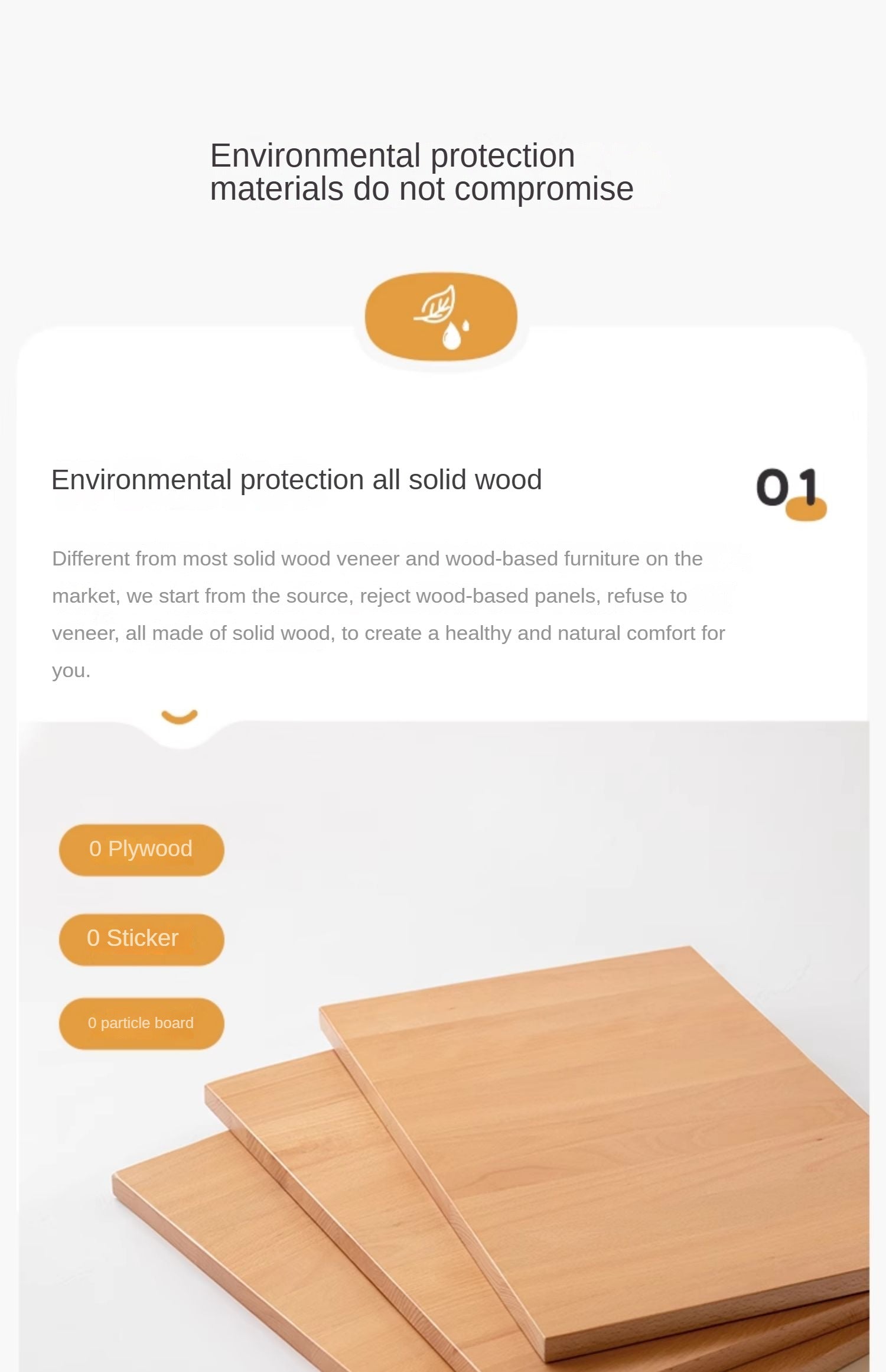 Modern Solid Beech Wood Square Coffee Table - Stylish & Durable Living Room Furniture for Small Spaces & Apartments