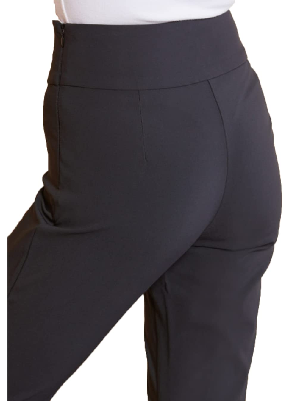Good American Women's The Exec Slit Pants - Professional High Waisted Office Trousers with Side Slit for Business Casual & Workwear