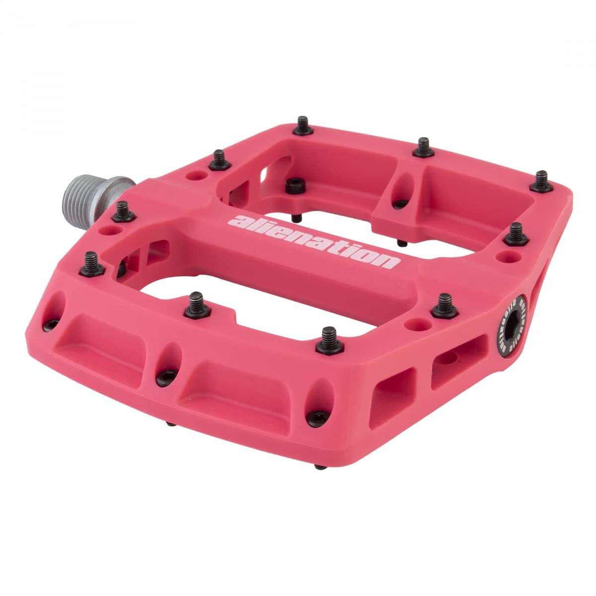 Alienation Foothold BMX Bike Pedals - Pink Cycling Pedals for BMX, Mountain & Road Bikes | Durable & Lightweight for Commuting, Racing & Street Riding