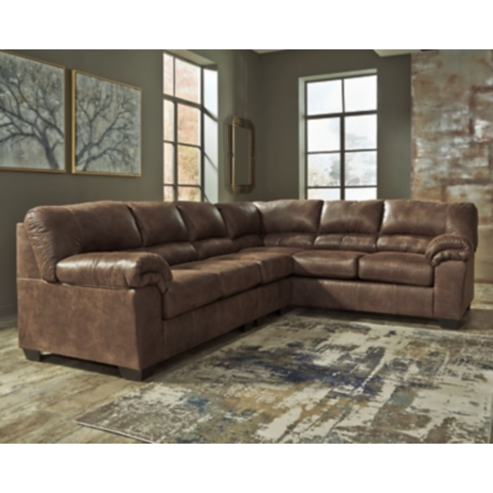 Bladen 3-Piece Sectional Sofa Set with Reversible Chaise - Modern L-Shaped Couch for Living Room, Family Room & Apartment