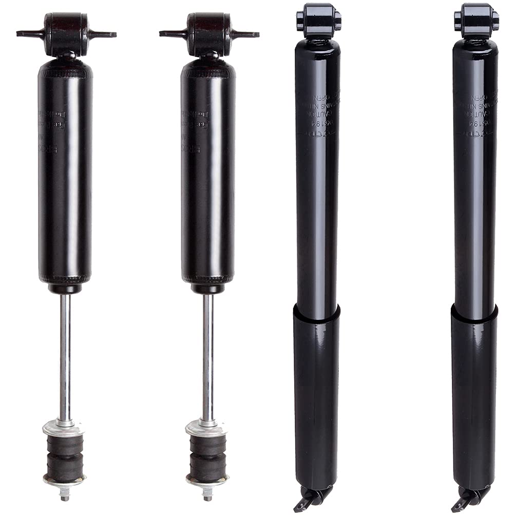 KILOAUTO 4PCS Rear Front Shock Absorber Kit Compatible with 1996-2000 Chevrolet S10 & GMC Sonoma/Hombre 1987-1995 & LLV Postal Vehicles - Direct OE Replacement (344041) - Smooth Ride for Daily Commuting & Heavy Load Hauling