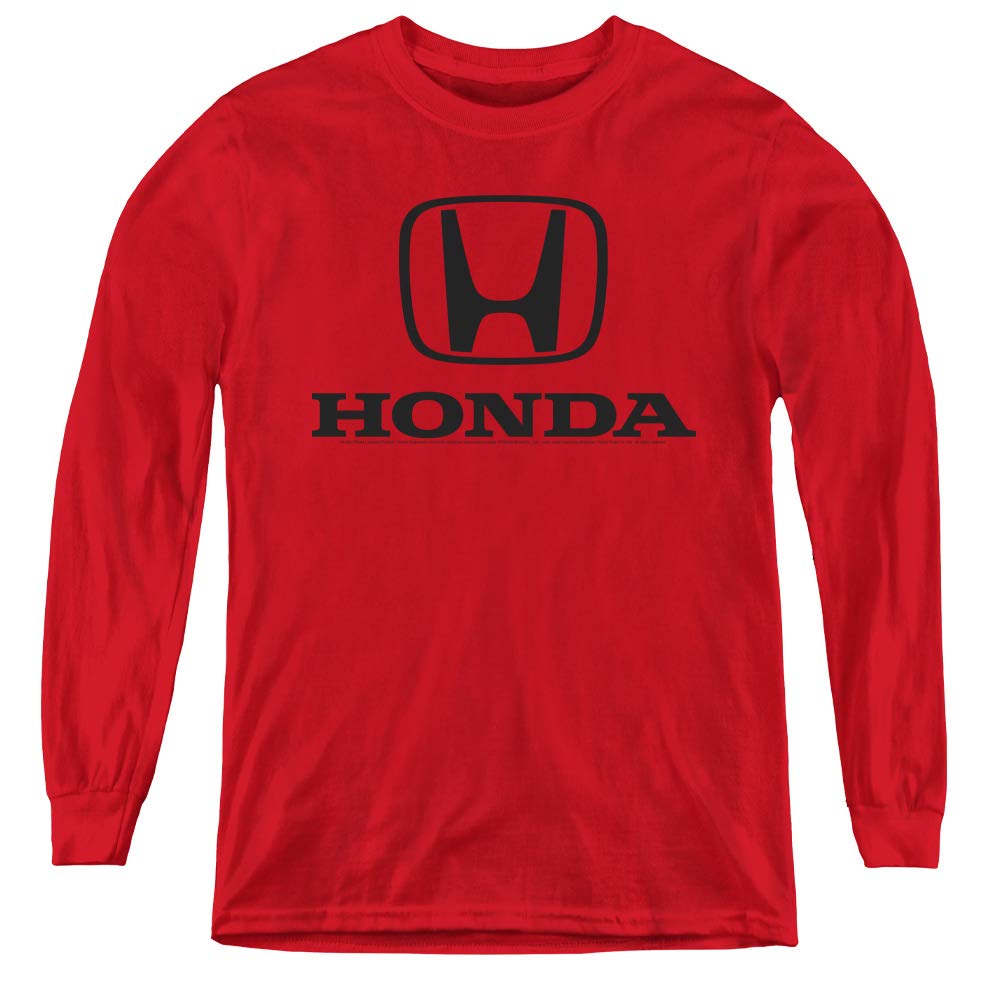 Honda Youth Long Sleeve T-Shirt for Boys & Girls - Comfortable Cotton Tee for School, Sports & Everyday Wear
