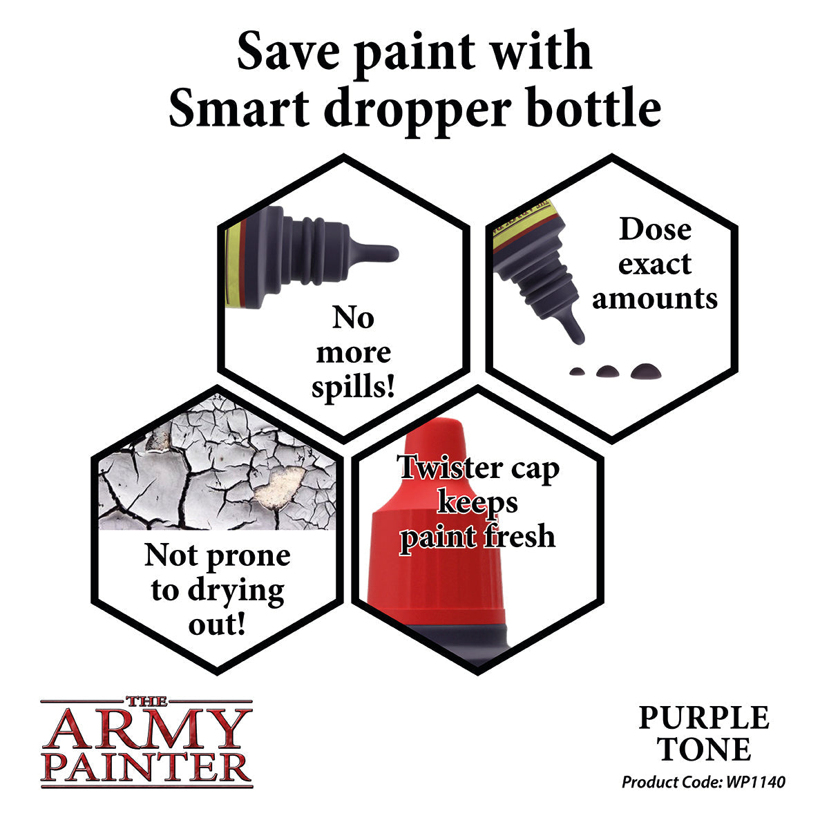 Warpaints Washes: Premium Purple Tone Acrylic Paint for Miniatures & Models - Perfect for Warhammer, D&D, and Tabletop Gaming