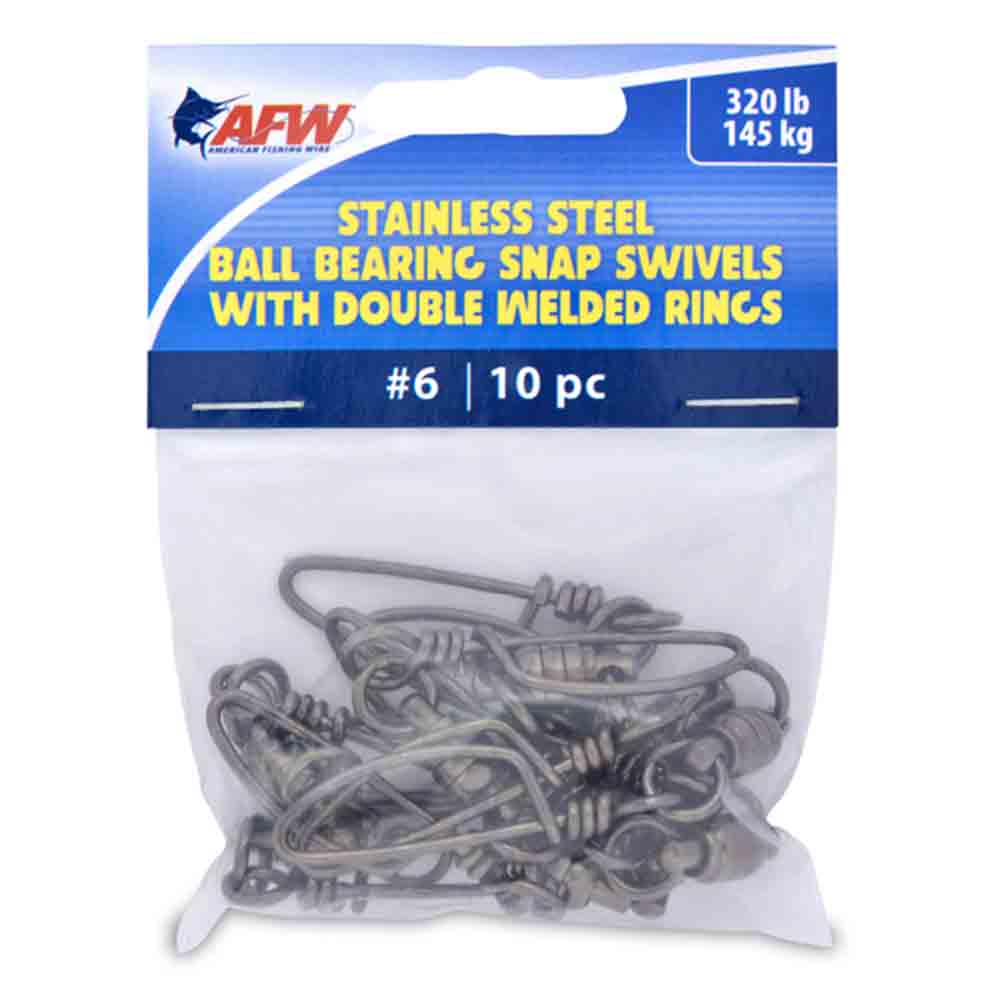 Premium Stainless Steel Ball Bearing Snap Swivels with Double Welded Rings - Gunmetal Black (10 Pack) - Heavy Duty Fishing Gear for Saltwater & Freshwater Angling