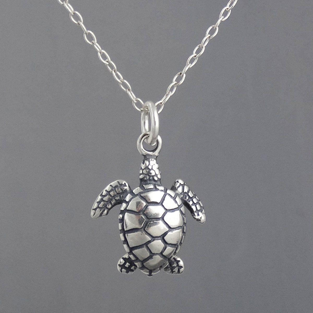 Dainty Cute Turtle Charm Necklace for Women - Sterling Silver Minimalist Jewelry Gift for Her | Perfect for Beach Vacations, Summer Outfits & Boho Style