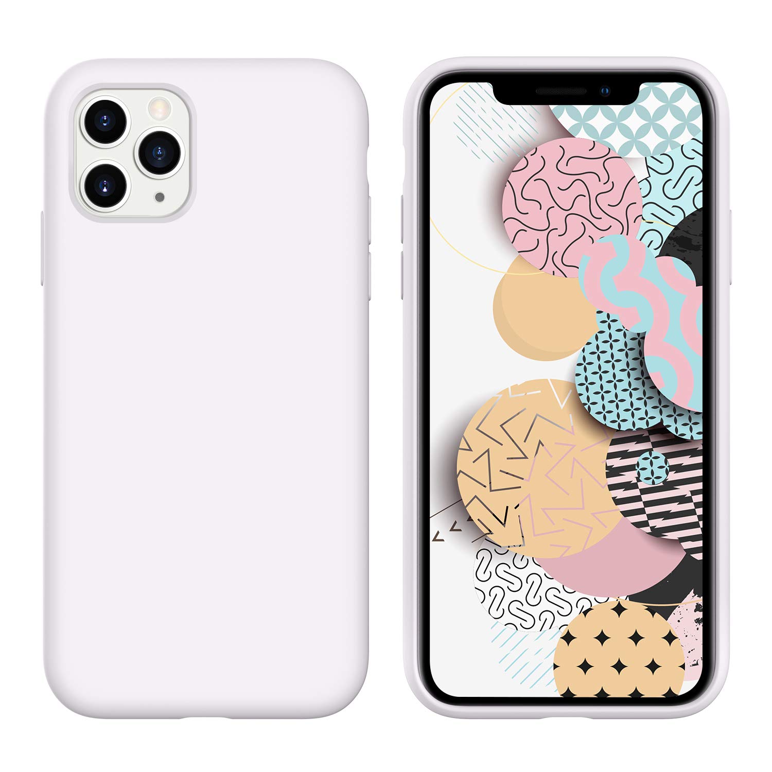 Premium Liquid Silicone iPhone 11 Pro Max Case - Slim Soft Gel Rubber Cover with Microfiber Lining | Shockproof Protective Phone Case for iPhone 11 Pro Max 6.5-inch (2019 Model) in White | Perfect for Daily Use, Travel & Outdoor Activities