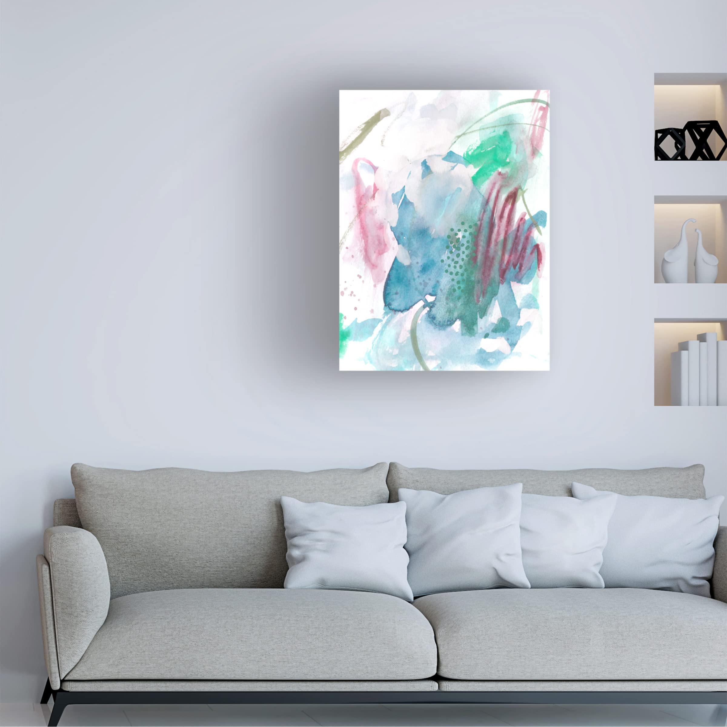 Trademark Fine Art 'Magenta Wave Form III' Abstract Canvas Wall Art by Melissa Wang - Modern Home Decor for Living Room & Office