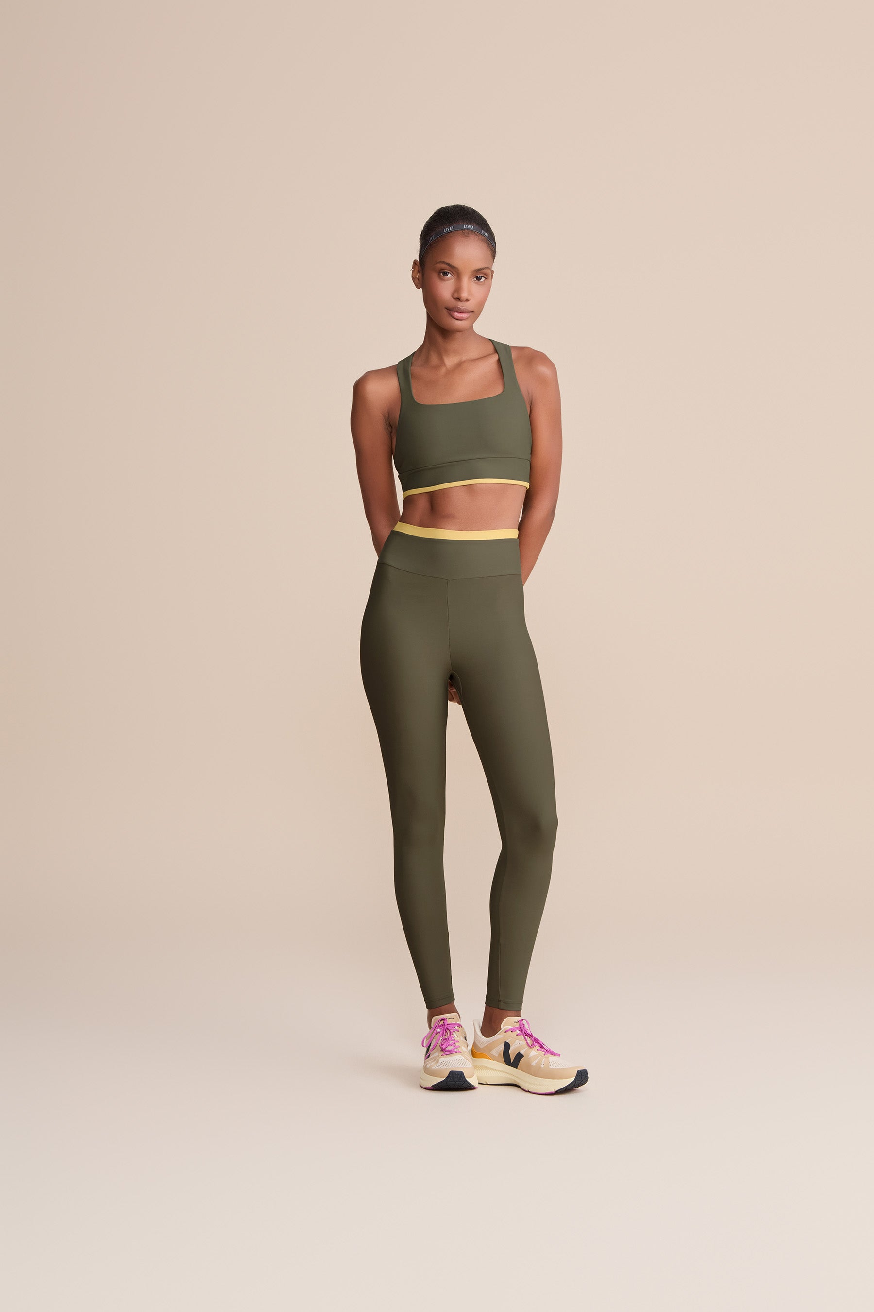 High-Performance Neo Contrast Racerback Sports Bra for Women - Breathable Workout Top for Running, Yoga & Gym - Comfortable Support for Active Lifestyles