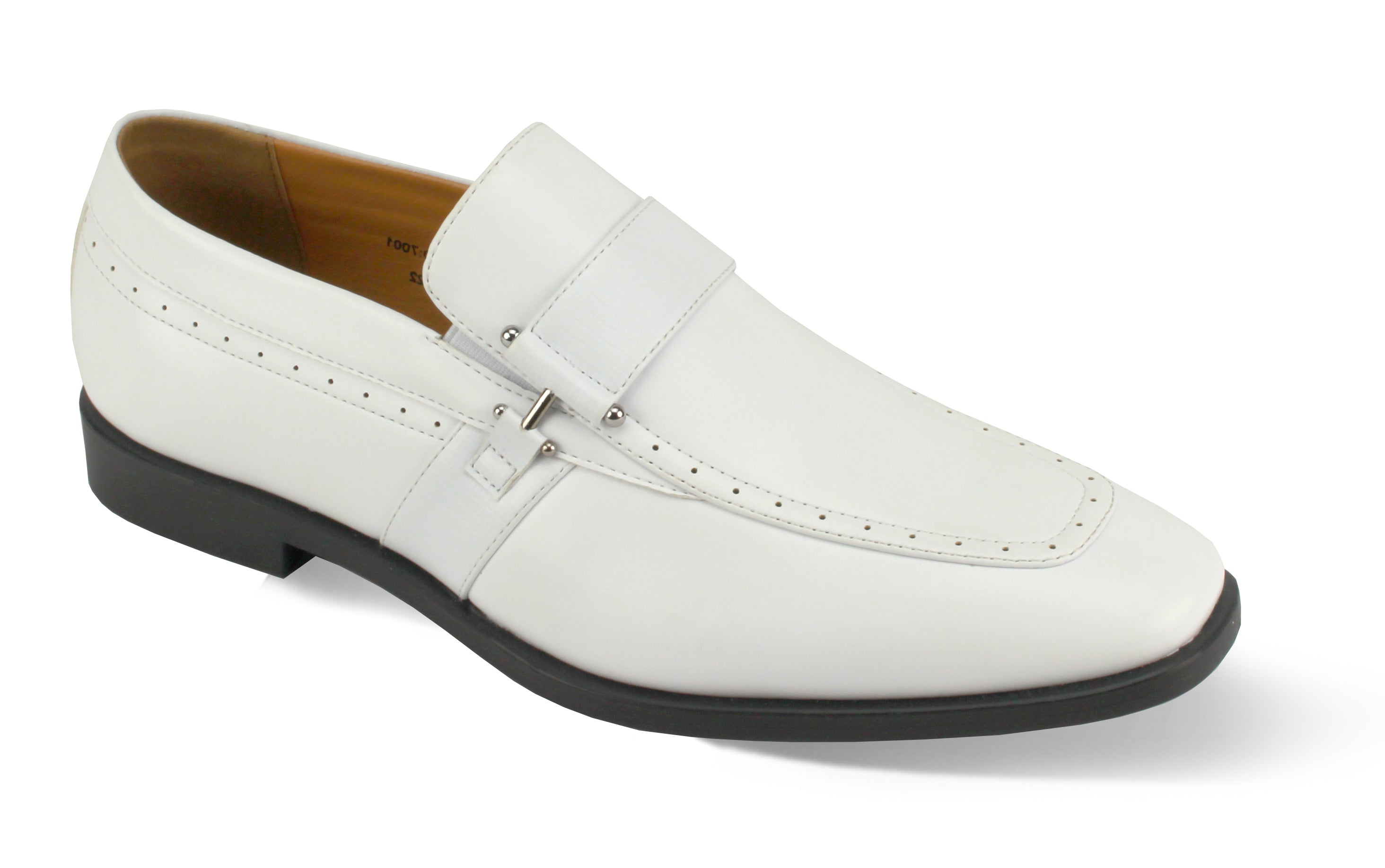**Antonio Cerrelli 7001 White Leather Sneakers for Men - Medium Size - Comfortable Casual Shoes for Walking, Work & Everyday Wear**