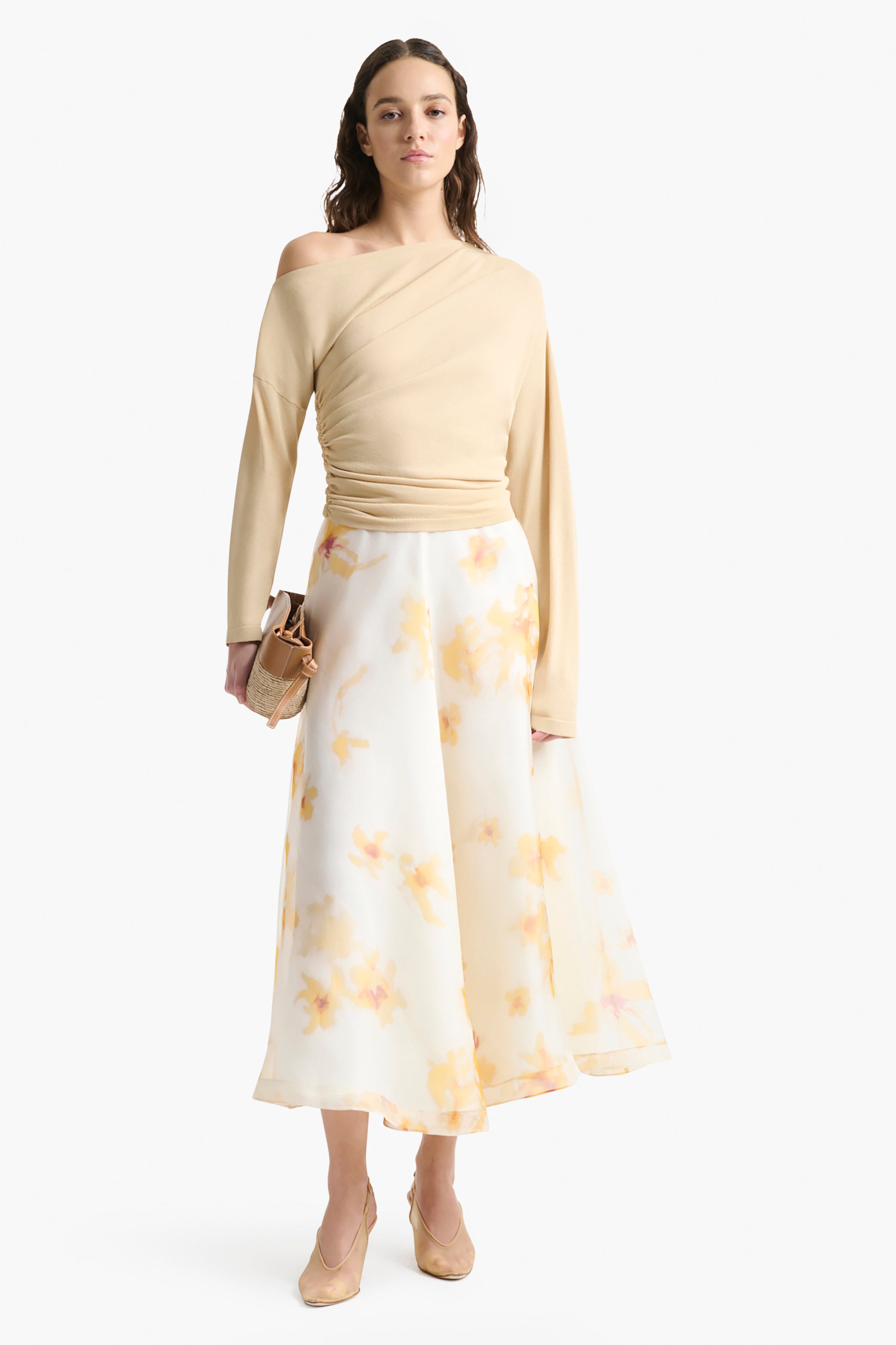 Lilibet Women's Knit Sweater - Soft & Cozy Wheat Color Pullover for Fall & Winter | Perfect for Casual Outfits, Office Wear & Holiday Gatherings