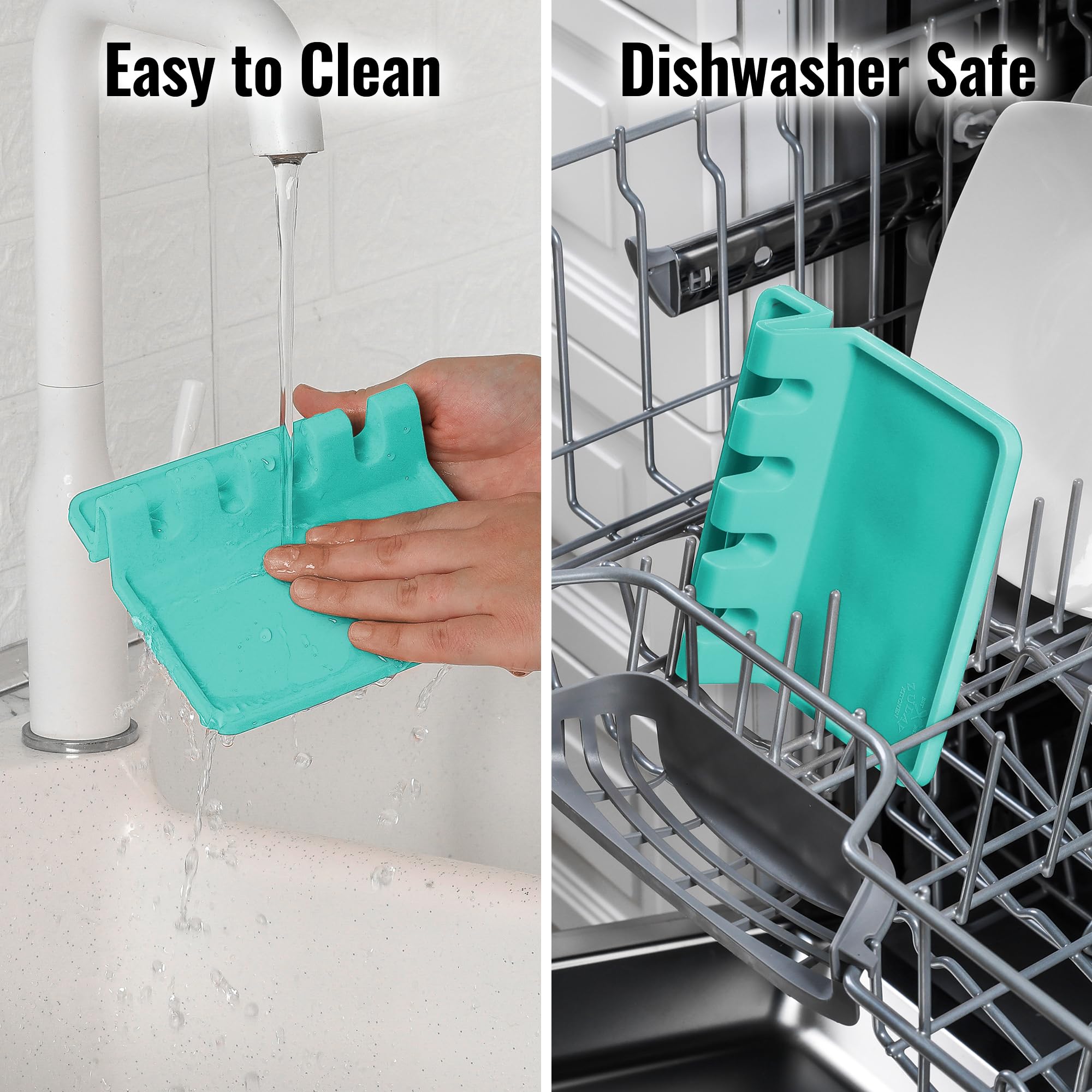 Zulay Silicone Utensil Rest - Heat-Resistant Spoon Holder for Stove Top - BPA-Free Kitchen Tool Organizer for Cooking