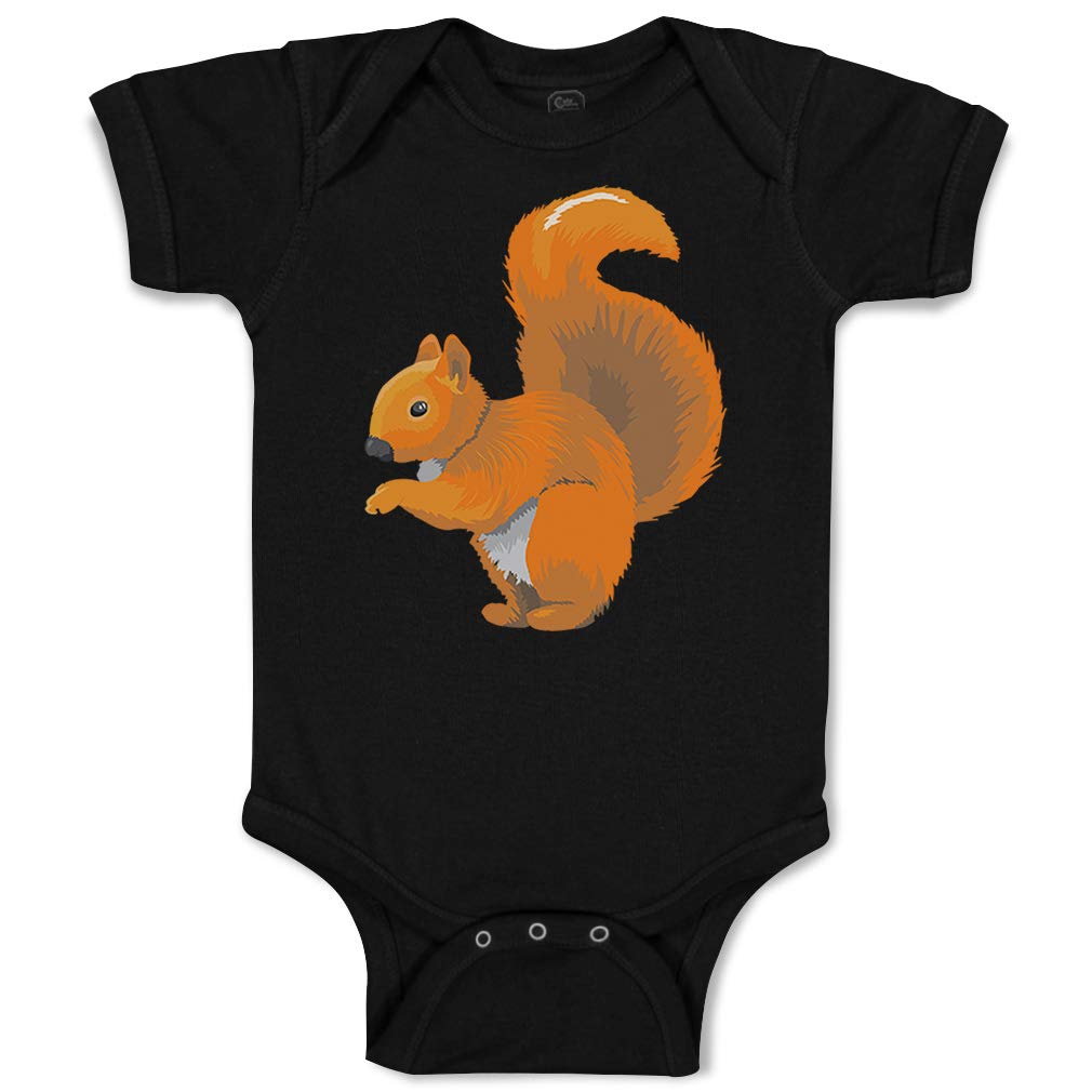 Custom Funny Squirrel Baby Bodysuit - 100% Cotton Cute Infant Onesie for Boys & Girls - Perfect for Playtime, Photo Shoots & Everyday Wear