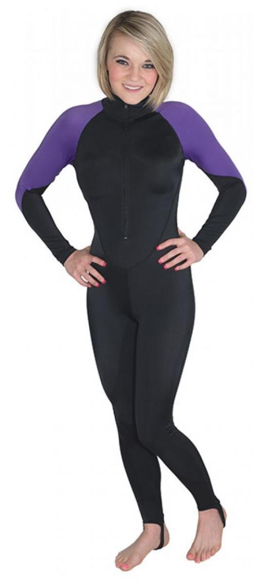 Storm Lycra Dive Skin - Black/Purple | Premium Snorkeling & Scuba Diving Wetsuit for Men & Women